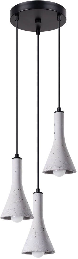 Sollux Lighting Rea függőlámpa 3x15 W fekete-szürke/hamvas SL.1226
