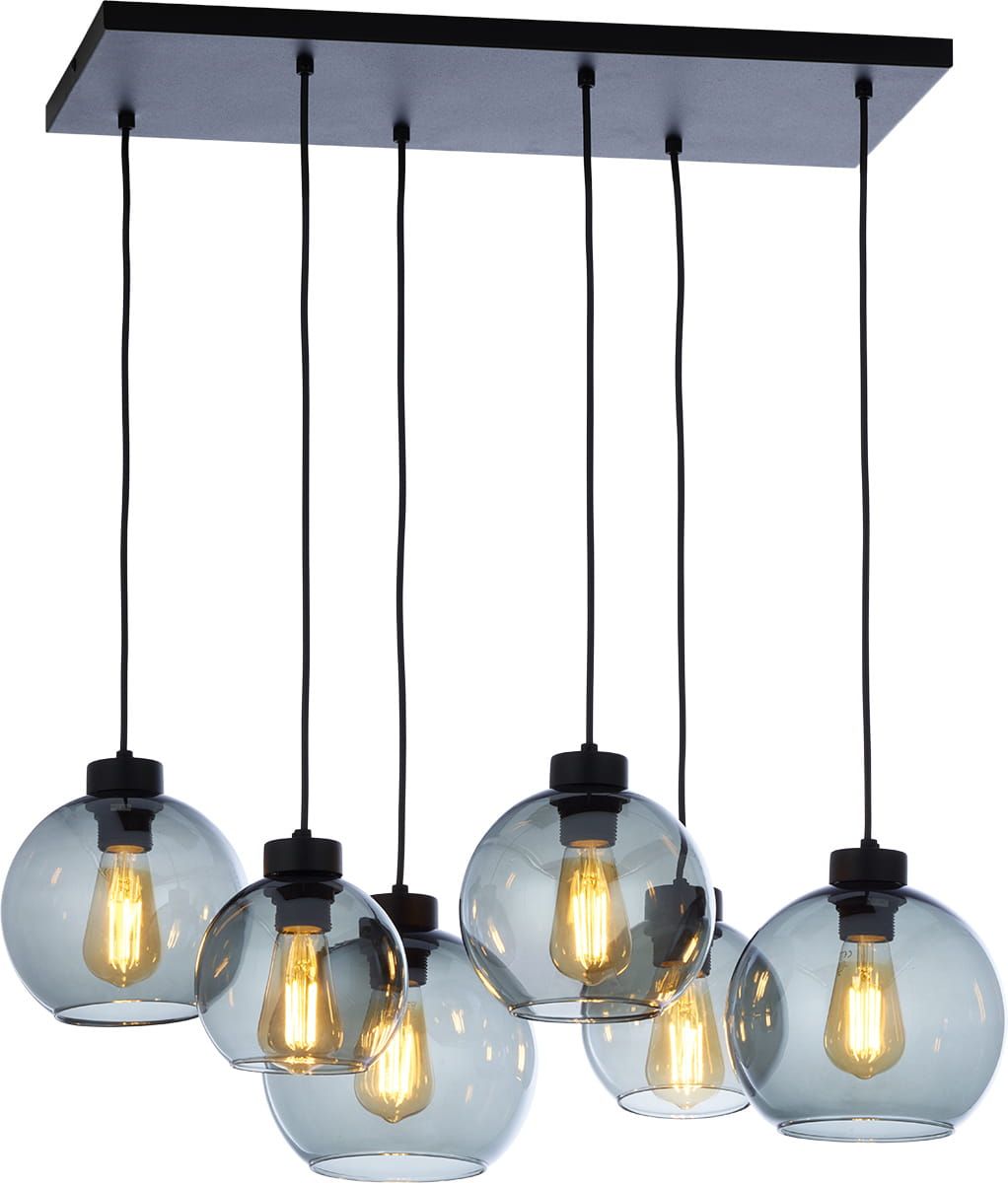 TK Lighting Cubus függőlámpa 6x15 W fekete-grafit 2833