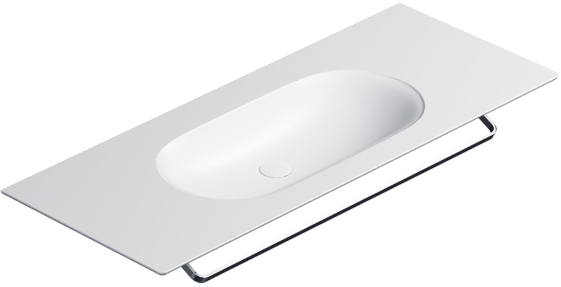 Catalano Horizon mosdótál 125x50 cm négyszögletes klasszikus-beépíthető-pulttal együtt fehér 0521260021