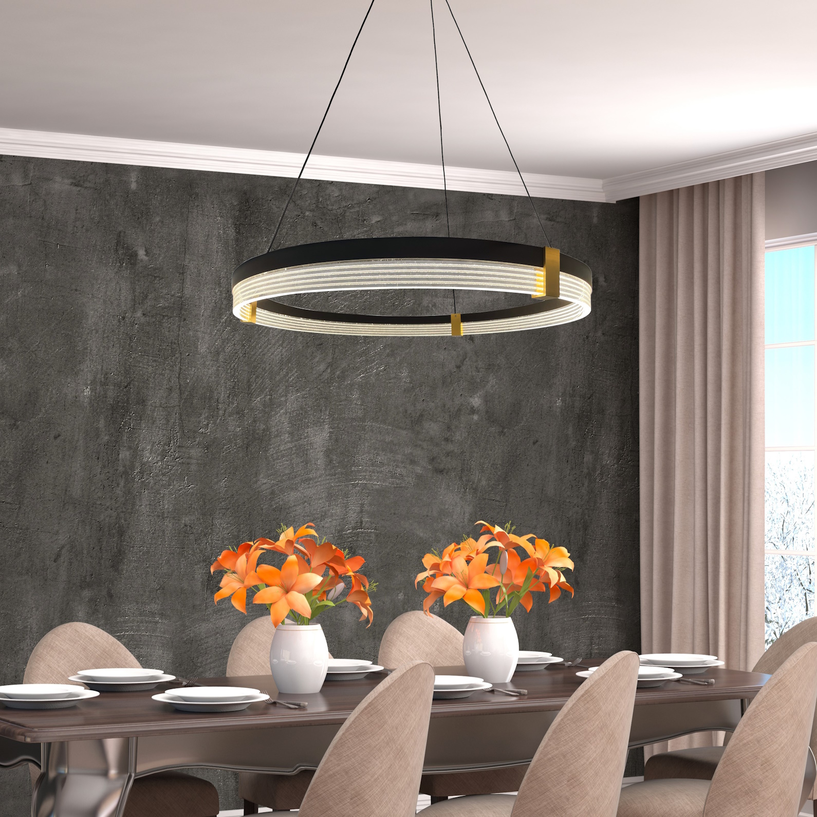 Light Prestige Plum függőlámpa 1x32 W fekete LP-0407/1PMBKTRIANGLE