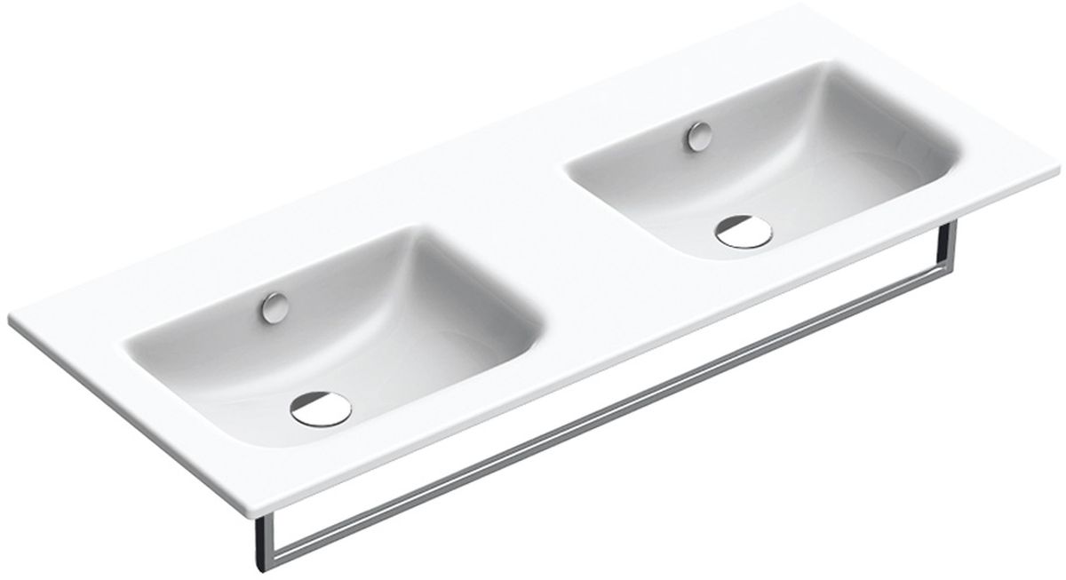 Catalano Sfera mosdótál 125x50 cm négyszögletes klasszikus-beépíthető-dupla fehér 0721270001