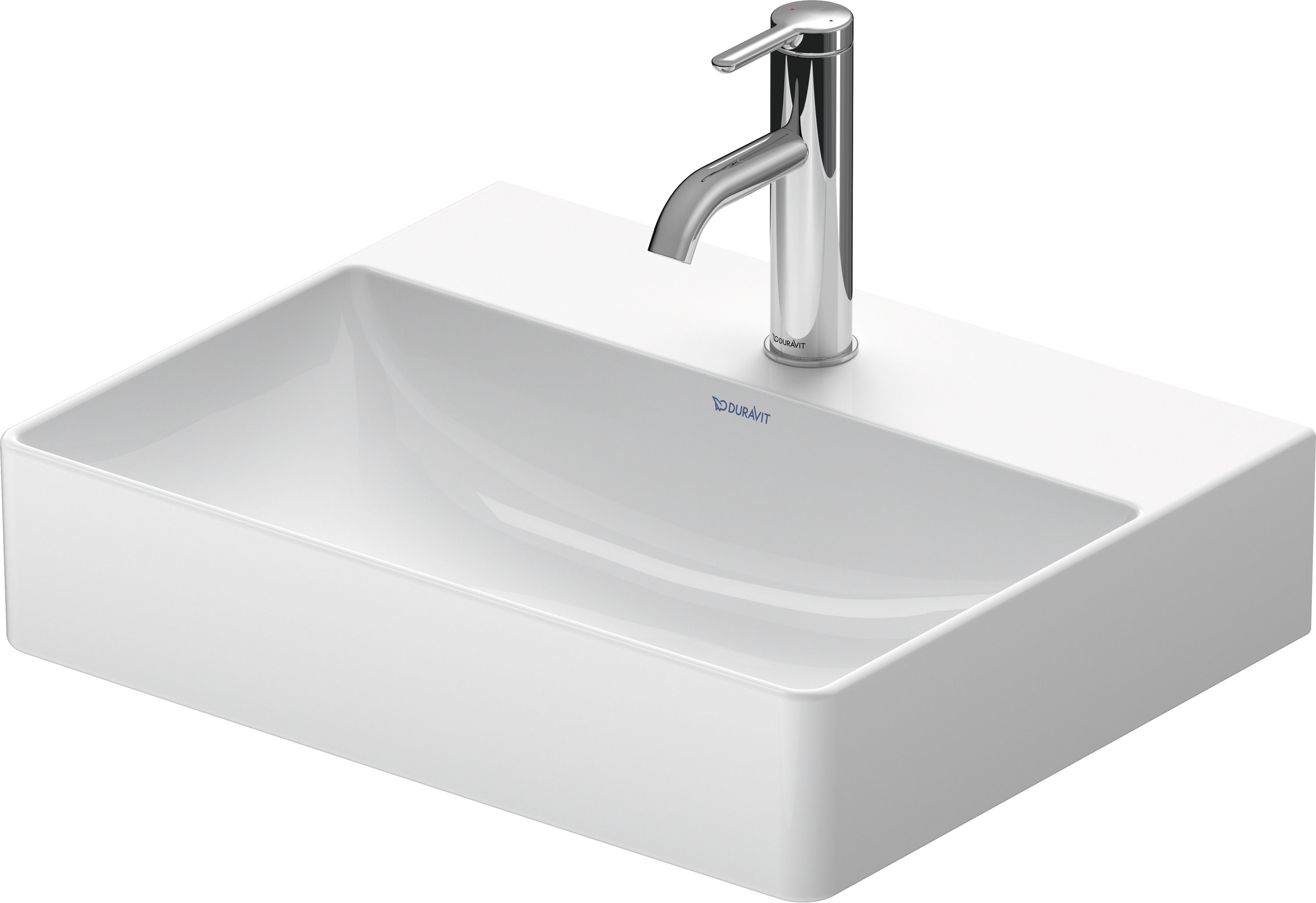 Duravit DuraSquare mosdótál 50x40 cm négyszögletes klasszikus fehér 23565000701