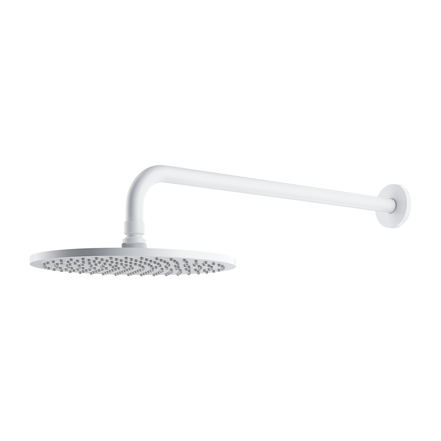 Omnires SlimLine fejzuhany karral 25.4x25.4 cm kerek fehér WGSET1WM