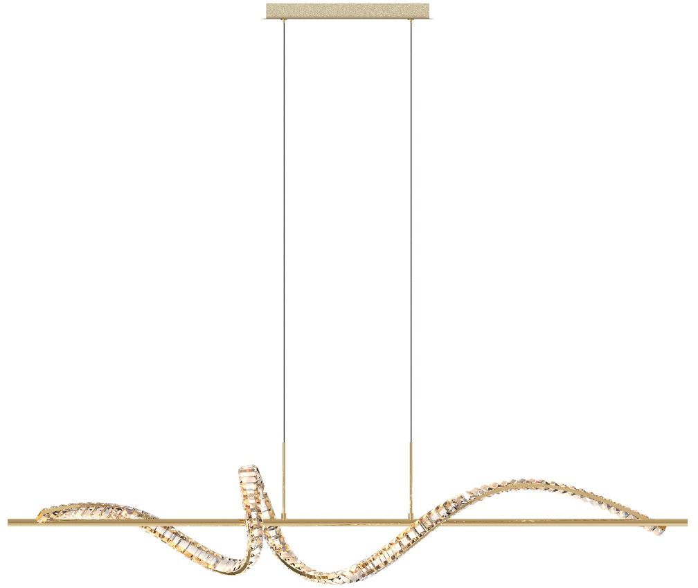 Zuma Line Athesa lampa wisząca 1x26 W przezroczysta-złota MD3170-1-3GT