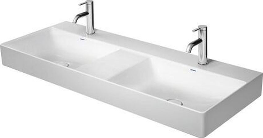 Duravit DuraSquare mosdótál 120x47 cm négyszögletes klasszikus-beépíthető-dupla fehér 23531200411