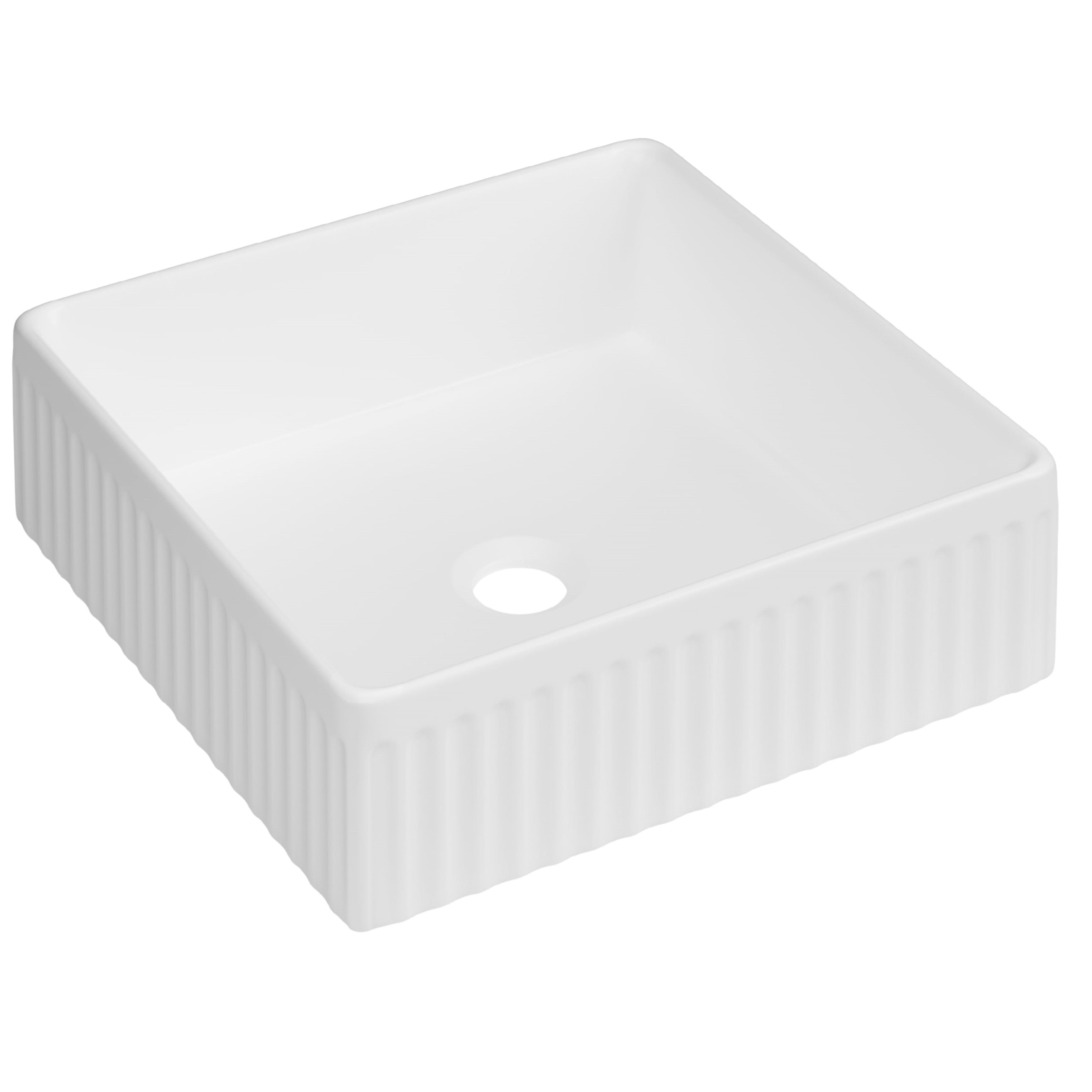 Invena Glamour mosdótál 36.5x36.5 cm négyzet mosdótálak fehér CE-63-K01