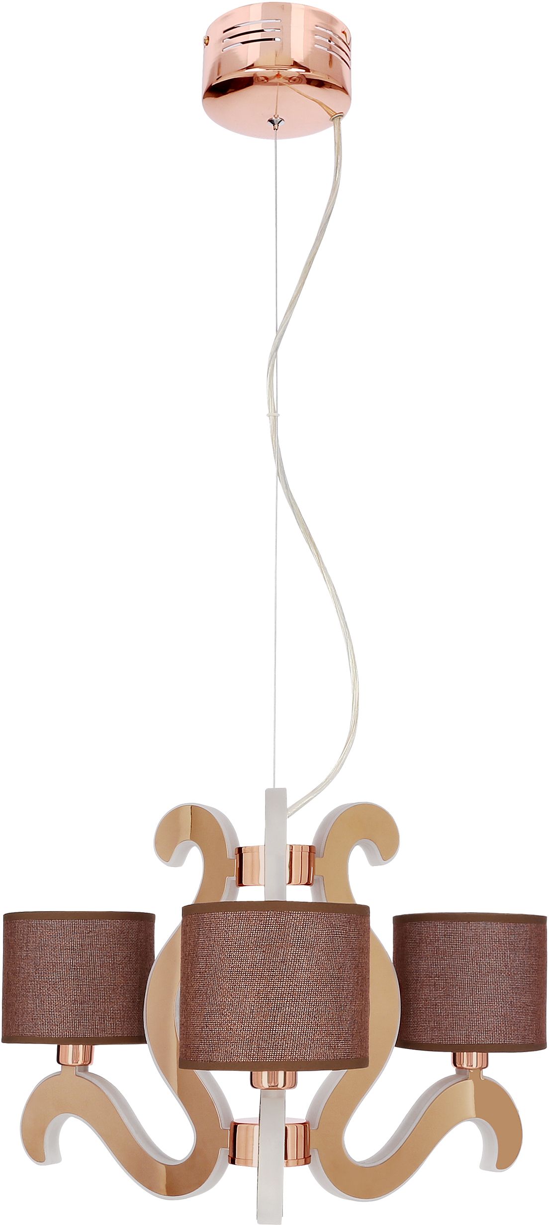 Candellux Ambrosia függőlámpa 3x40 W réz 33-33888