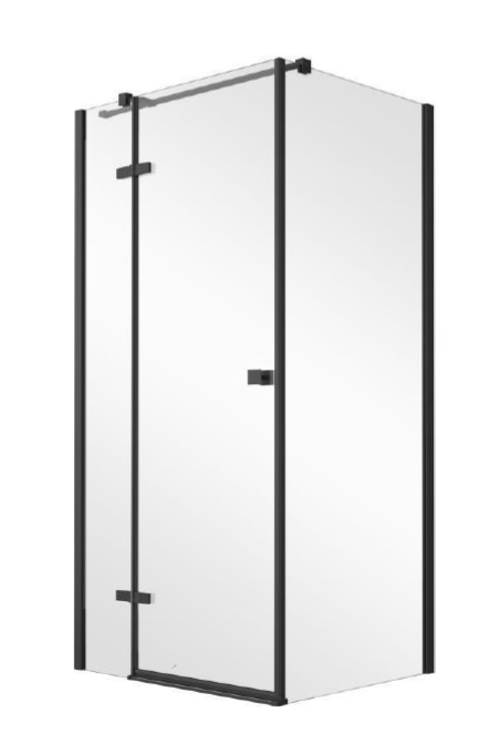 Besco Pixa Black zuhanykabin 100x90 cm négyszögletes fekete matt/átlátszó üveg PPL-109-195B