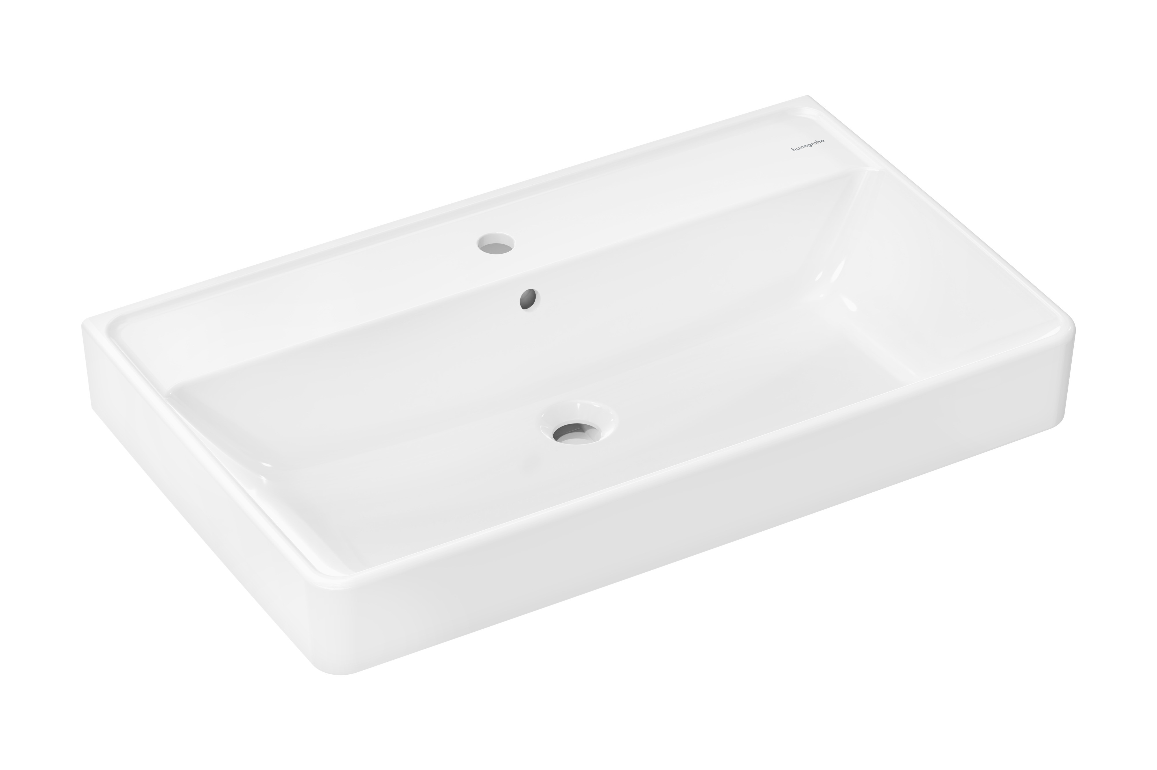 Hansgrohe Xanuia Q mosdótál 80x48 cm négyszögletes klasszikus-mosdótálak fehér 60250450
