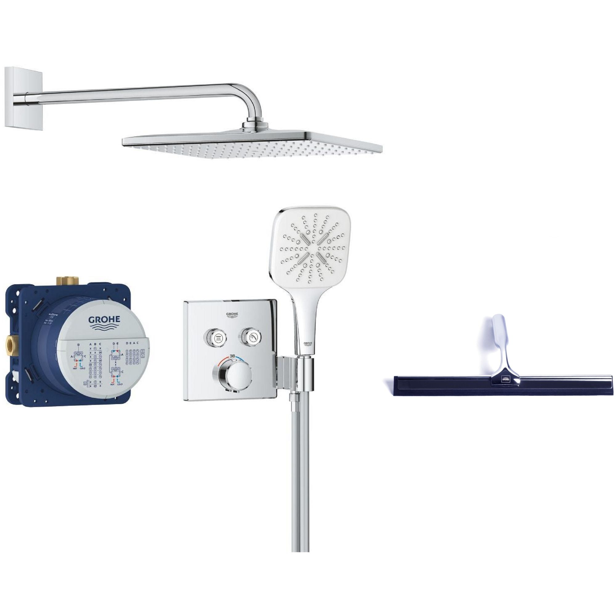 Set zuhany készlet Grohe Precision Smartcontrol 34876000, vízlehúzó Grohe 4067393055617