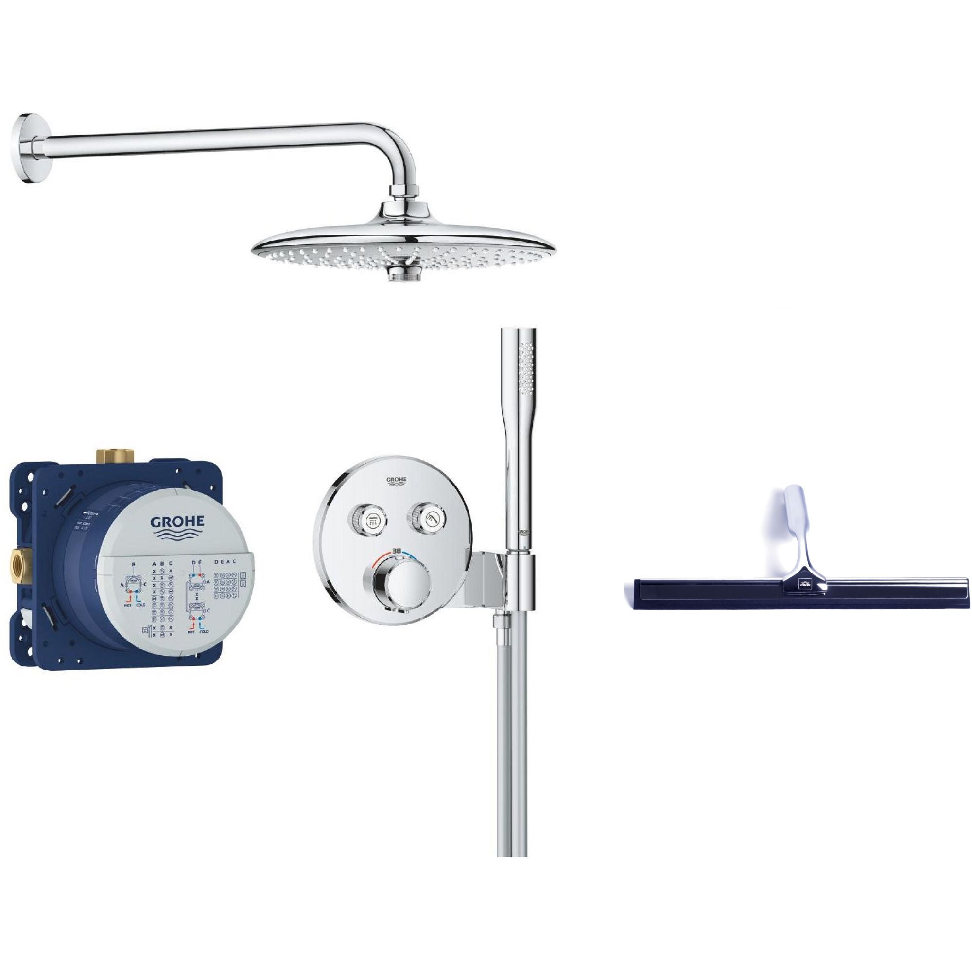 Set zuhany készlet Grohe Precision Smartcontrol 34878000, vízlehúzó Grohe 4067393055617