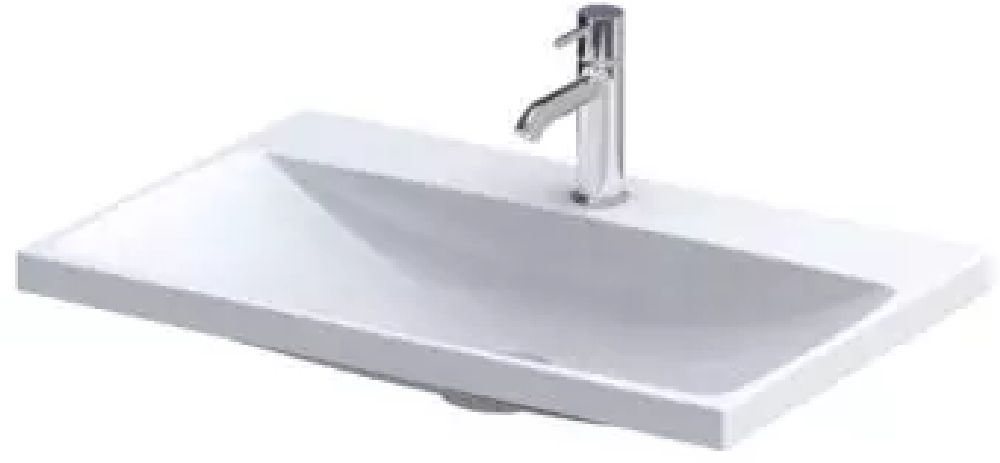 Oristo Compact mosdótál 60x38 cm négyszögletes beépíthető fehér UME-C-ET-60-92
