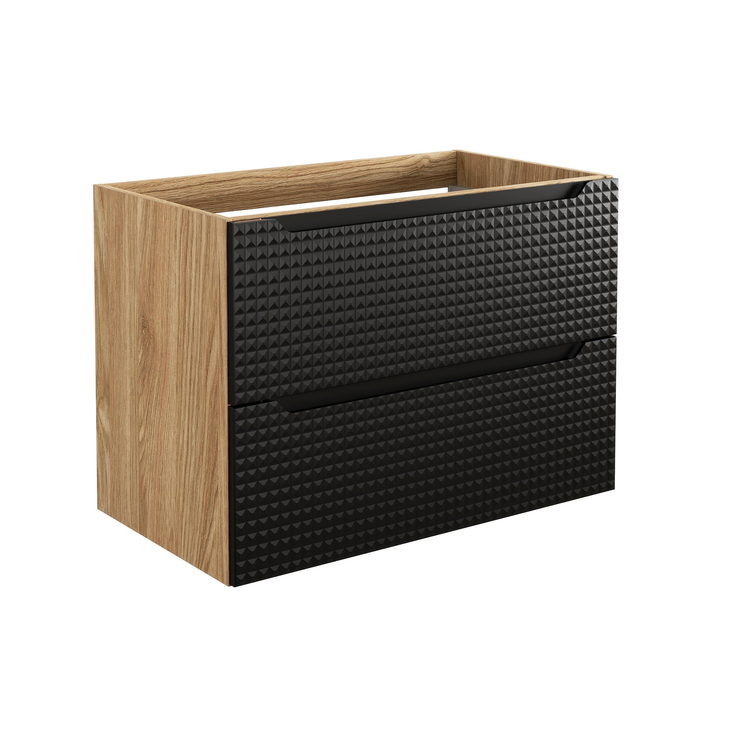 Comad Luxor Black szekrény 80x46x57 cm fekete-tölgy LUXOR BLACK 82-80-2S