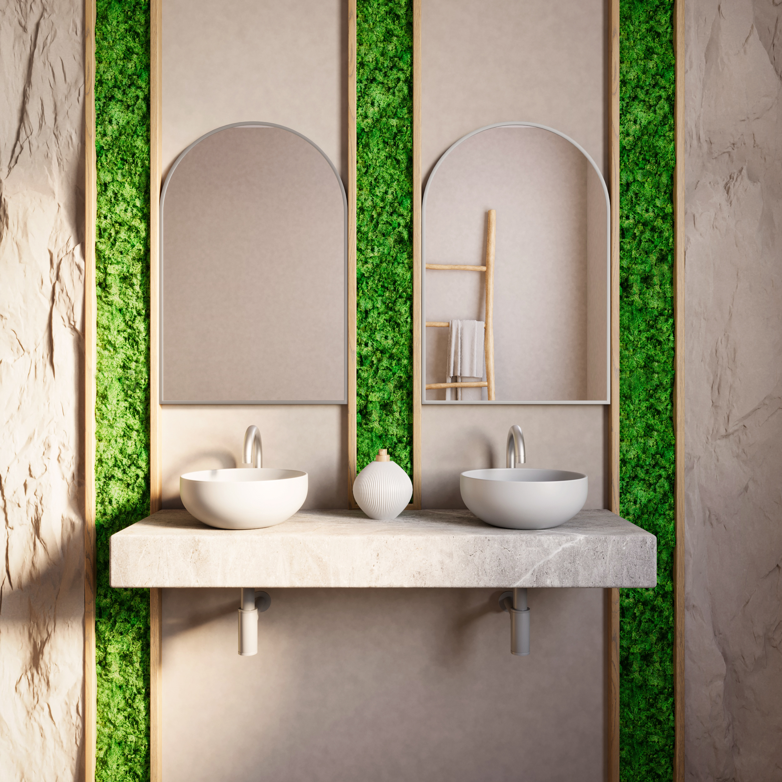 Baltica Design Tiny Border Pastille Cut tükör 50x160 cm ezüst 5904107924915