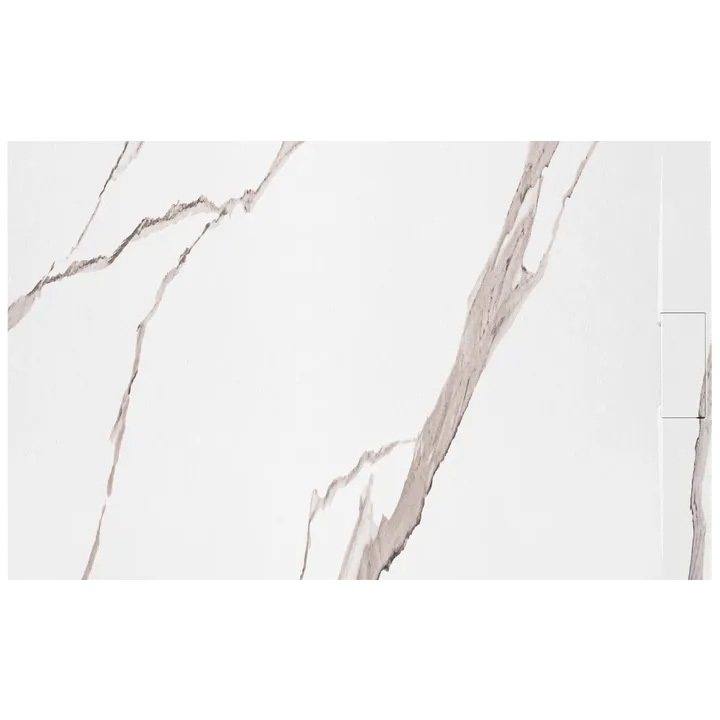 Rea Bazalt Carrara White téglalap alakú zuhanytálca 80x100 cm fehér-bézs REA-K7000