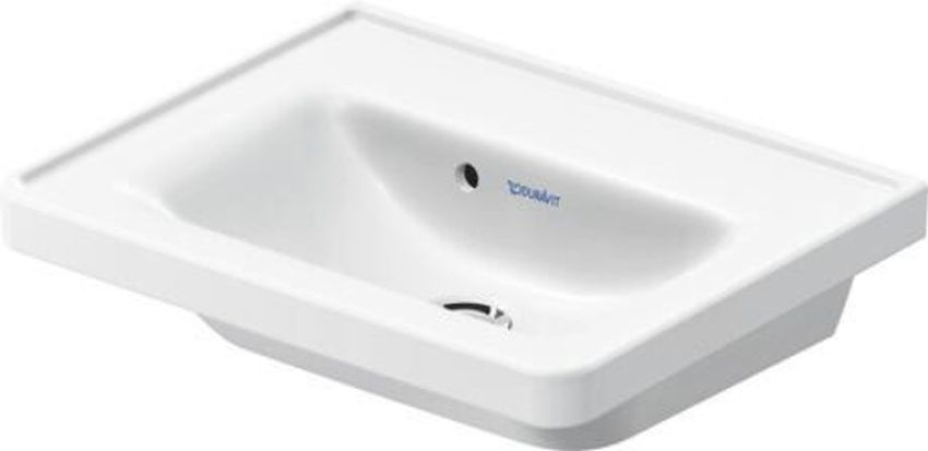 Duravit D-Neo mosdótál 50x40 cm négyszögletes klasszikus-beépíthető fehér 0742500060