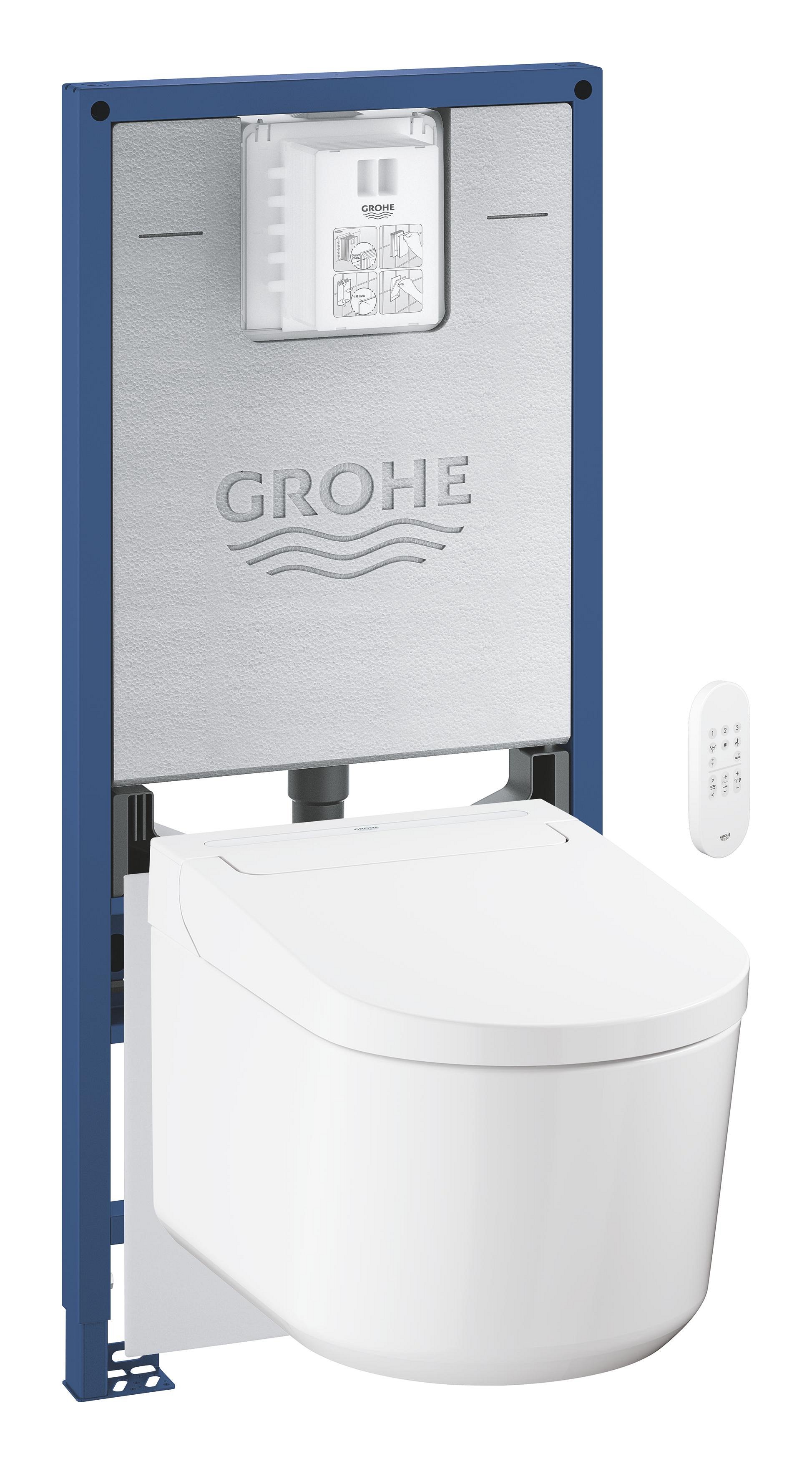 Grohe Rapid SLX zuhanyzó wc kerettel függő perem nélkül fehér 36509SH0