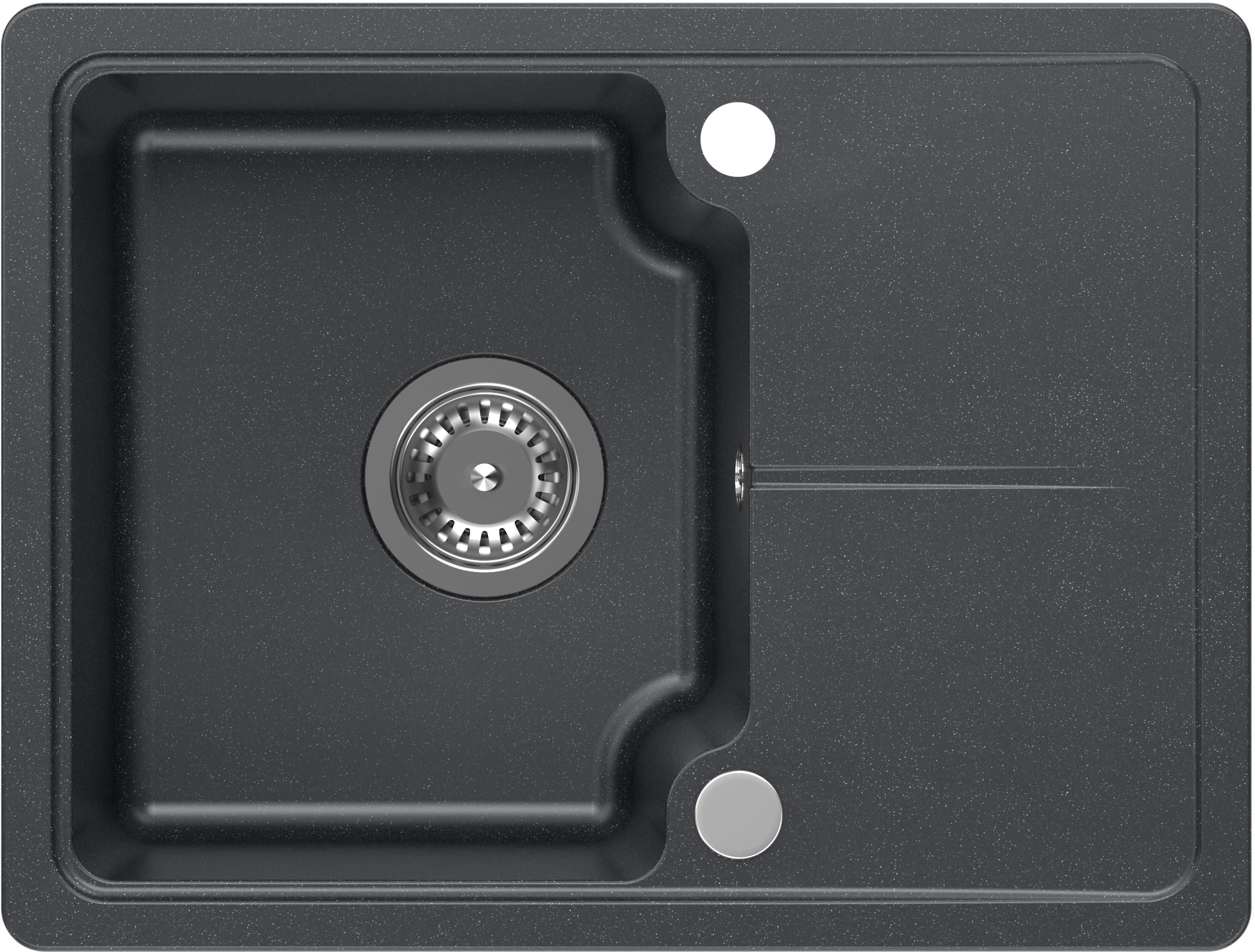 Quadron Baby Johnny graniteq mosogató 58x44 cm fekete HCQBJ5844CZK