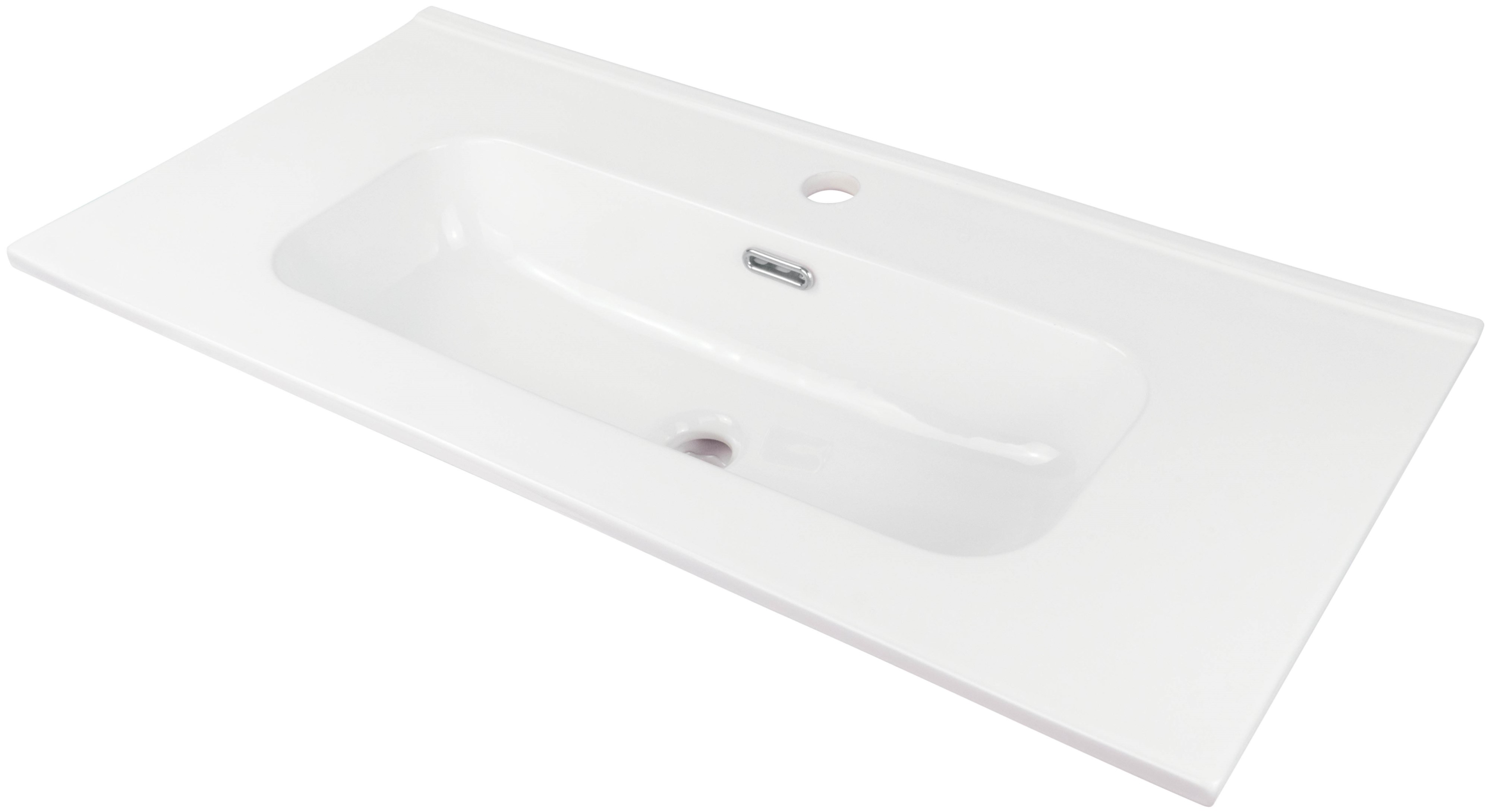 Deante Tubo mosdótál 80x38.5 cm négyszögletes beépíthető-süllyesztett fehér CTU_6U8M