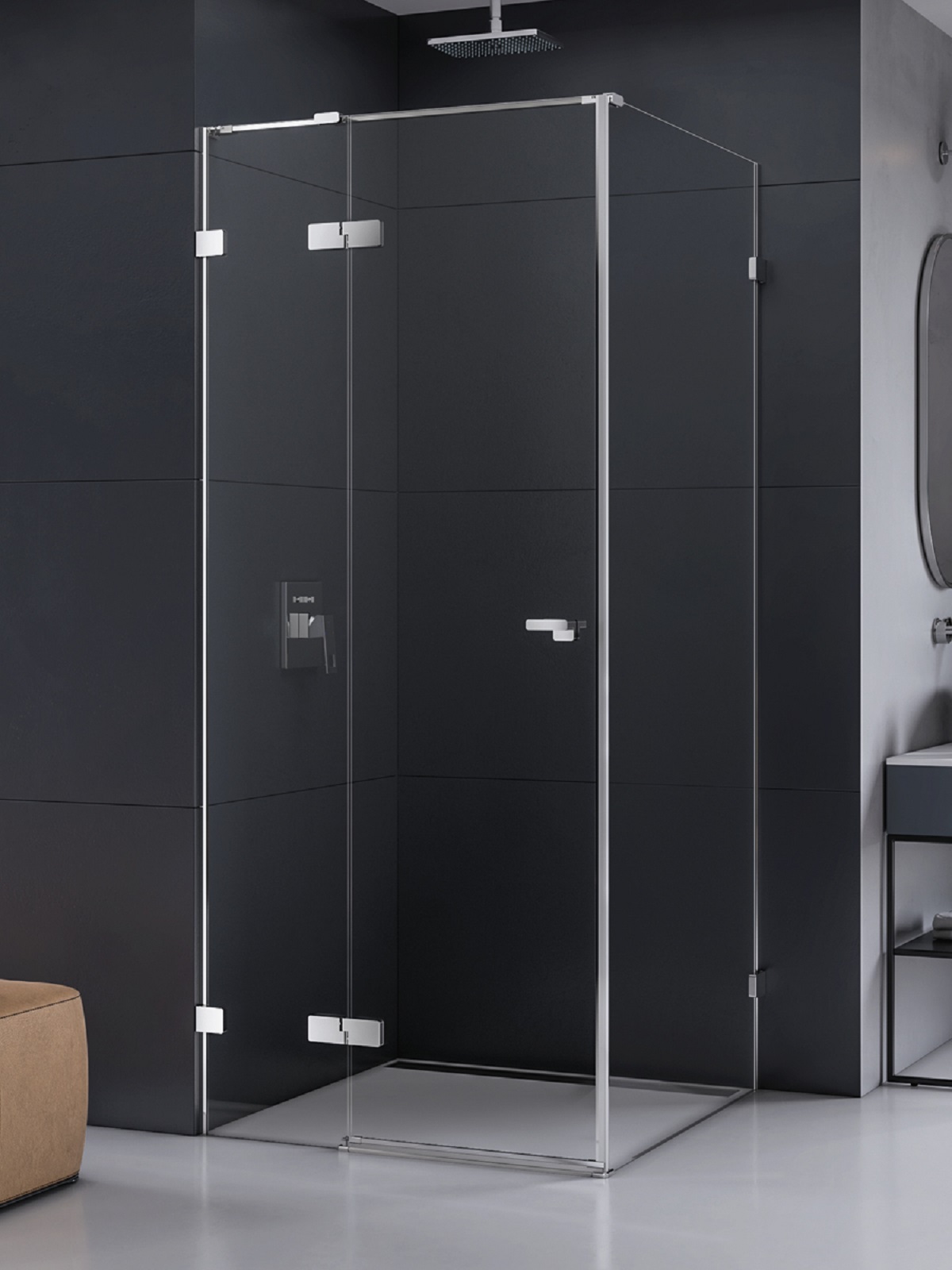 New Trendy Eventa zuhanykabin 120x120 cm négyzet króm fényes/átlátszó üveg EXK-4497