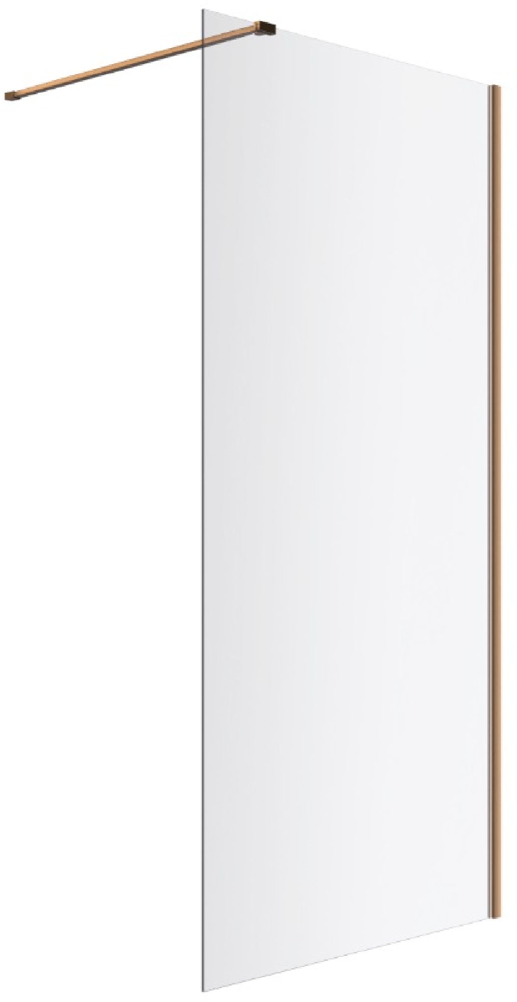 Excellent Vidoq zuhanykabin fal walk-in 90 cm réz csiszolt/átlátszó üveg KAEX.1506.900.LP.CB