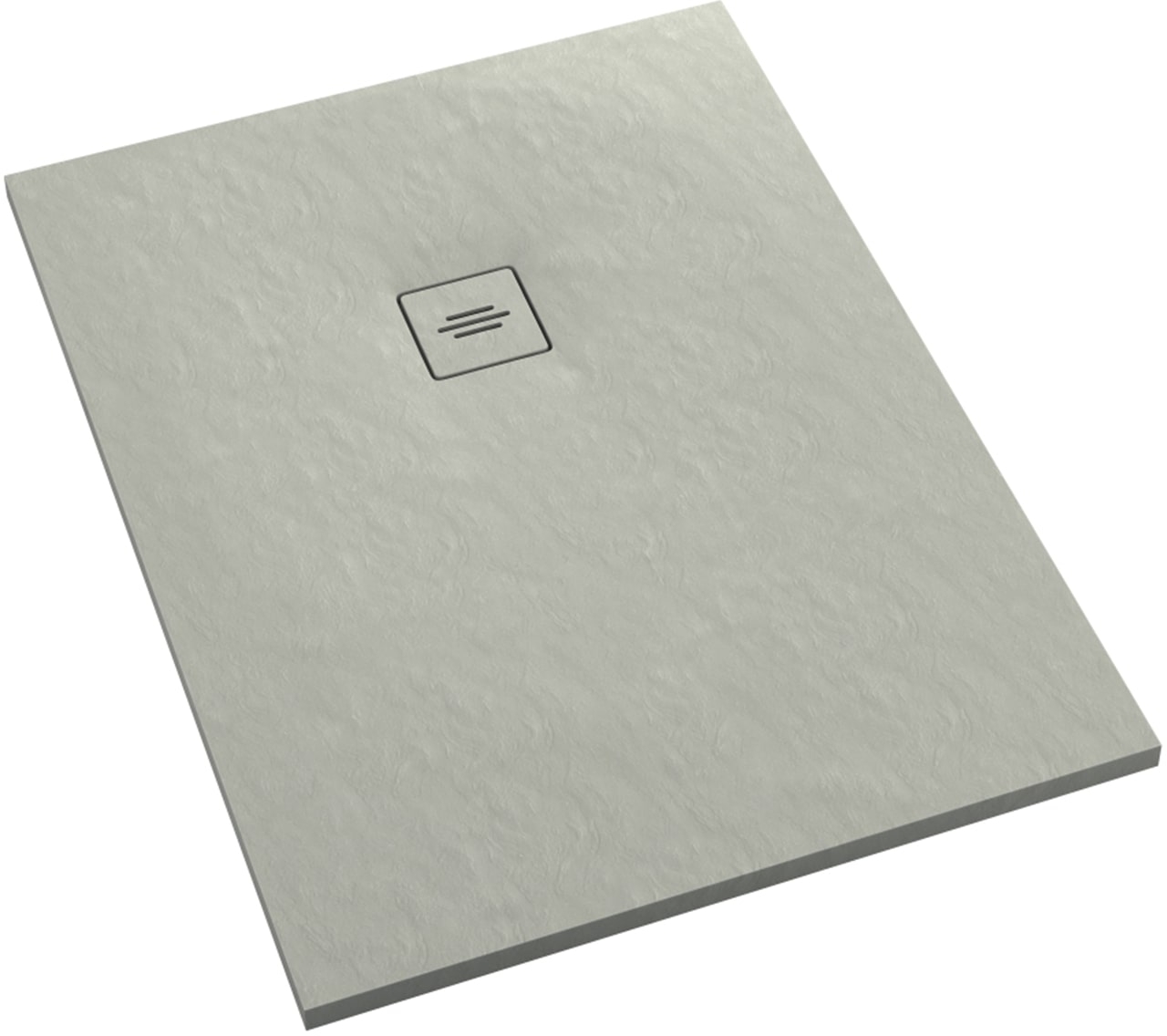 Schedline Protos Cement Stone téglalap zuhanytálca + előlap 100x80 cm cement 3SP.P1P-80100/CT/ST-M1/CT/ST