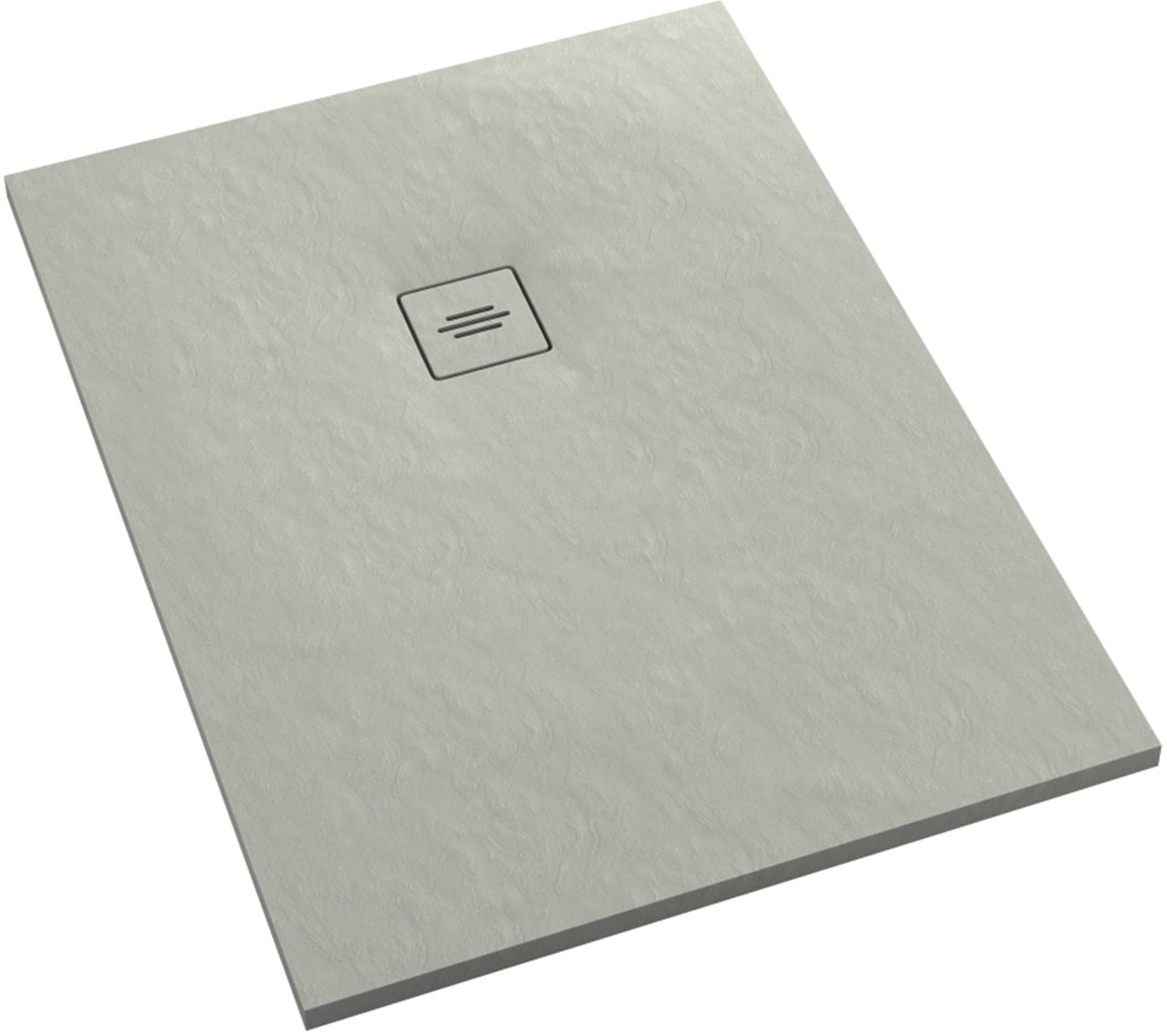 Schedline Protos Cement Stone téglalap zuhanytálca + előlap 100x80 cm cement 3SP.P1P-80100/CT/ST-M1/CT/ST