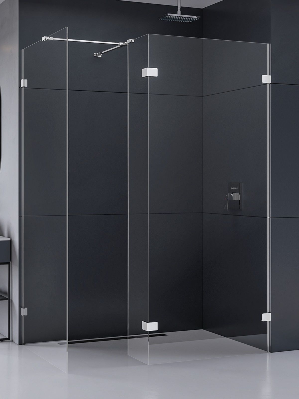 New Trendy Eventa zuhanykabin fal walk-in 140 cm króm fényes/átlátszó üveg EXK-4670