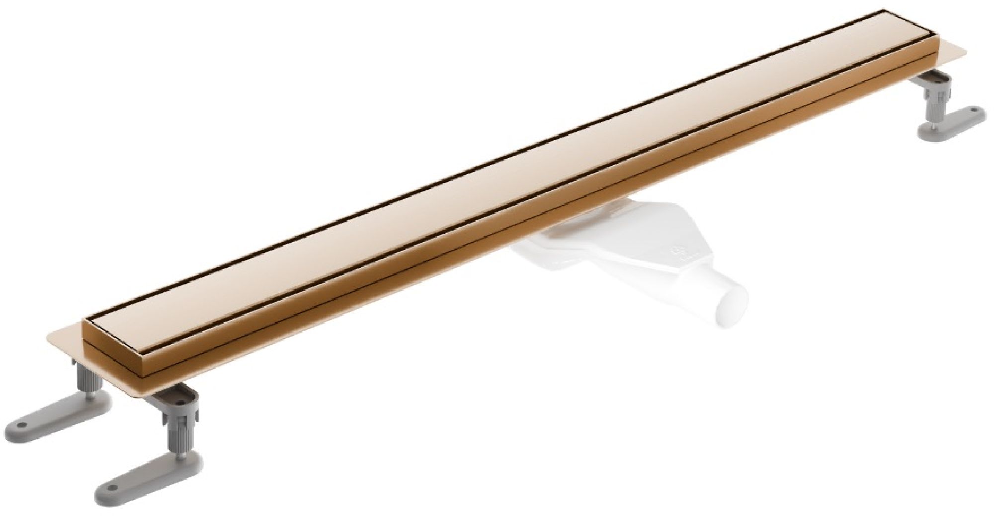 Excellent Stilio lineáris lefolyó ráccsal 60 cm réz INEX.1515.600.R.CB