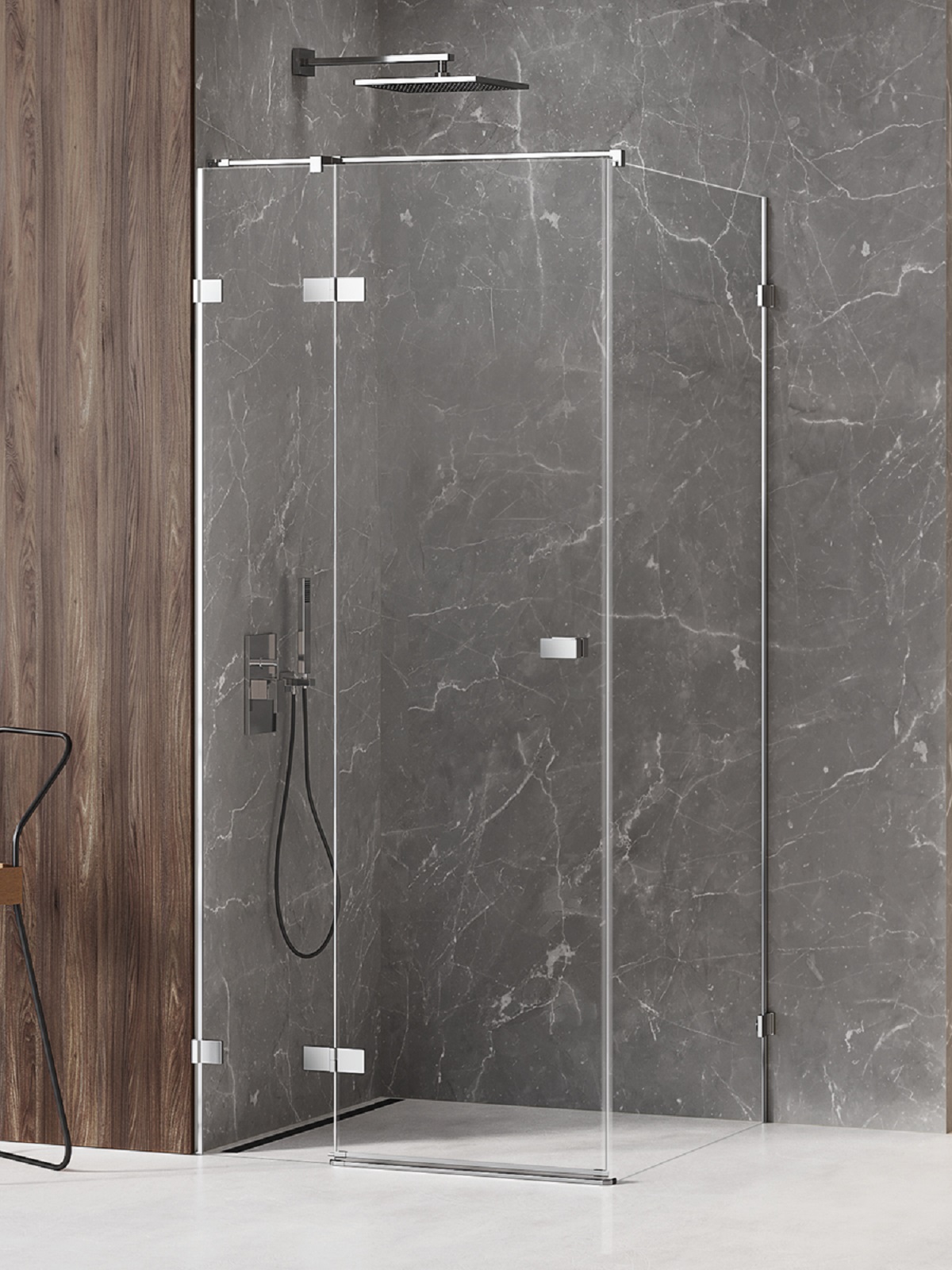 New Trendy Avexa zuhanykabin 90x90 cm négyzet króm fényes/átlátszó üveg EXK-1471