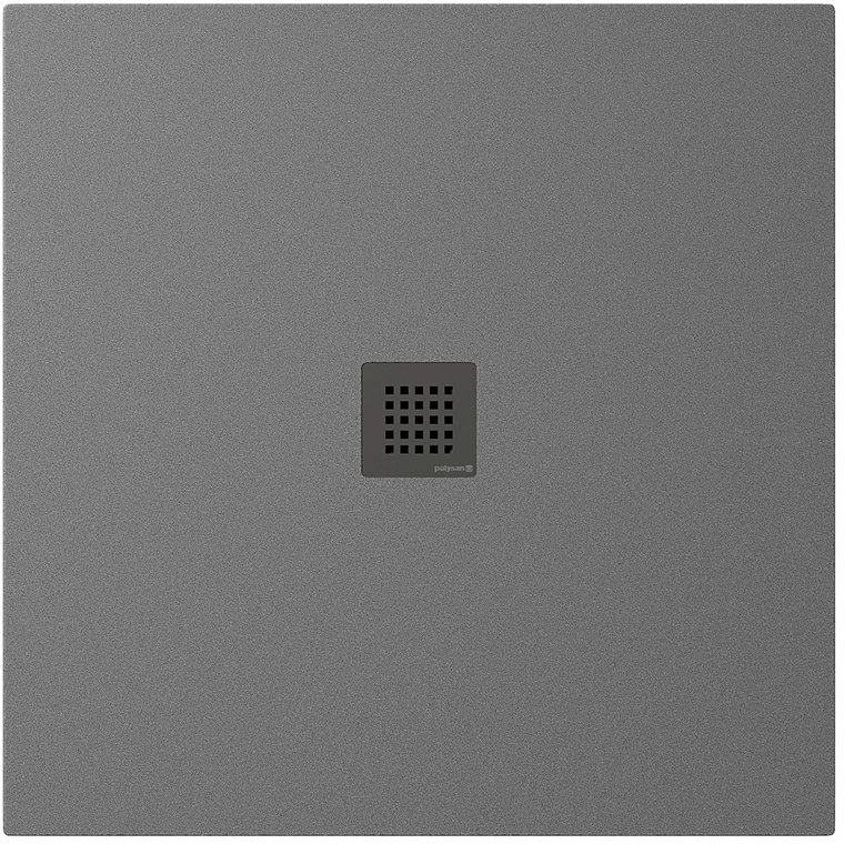 Polysan Treneca négyzet alakú zuhanytálca 90x90 cm szürke 84300.31