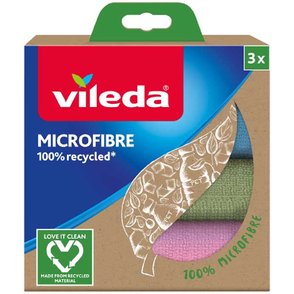 Vileda Mikrofibra 100% Recycled tisztítókendőkészlet 168310
