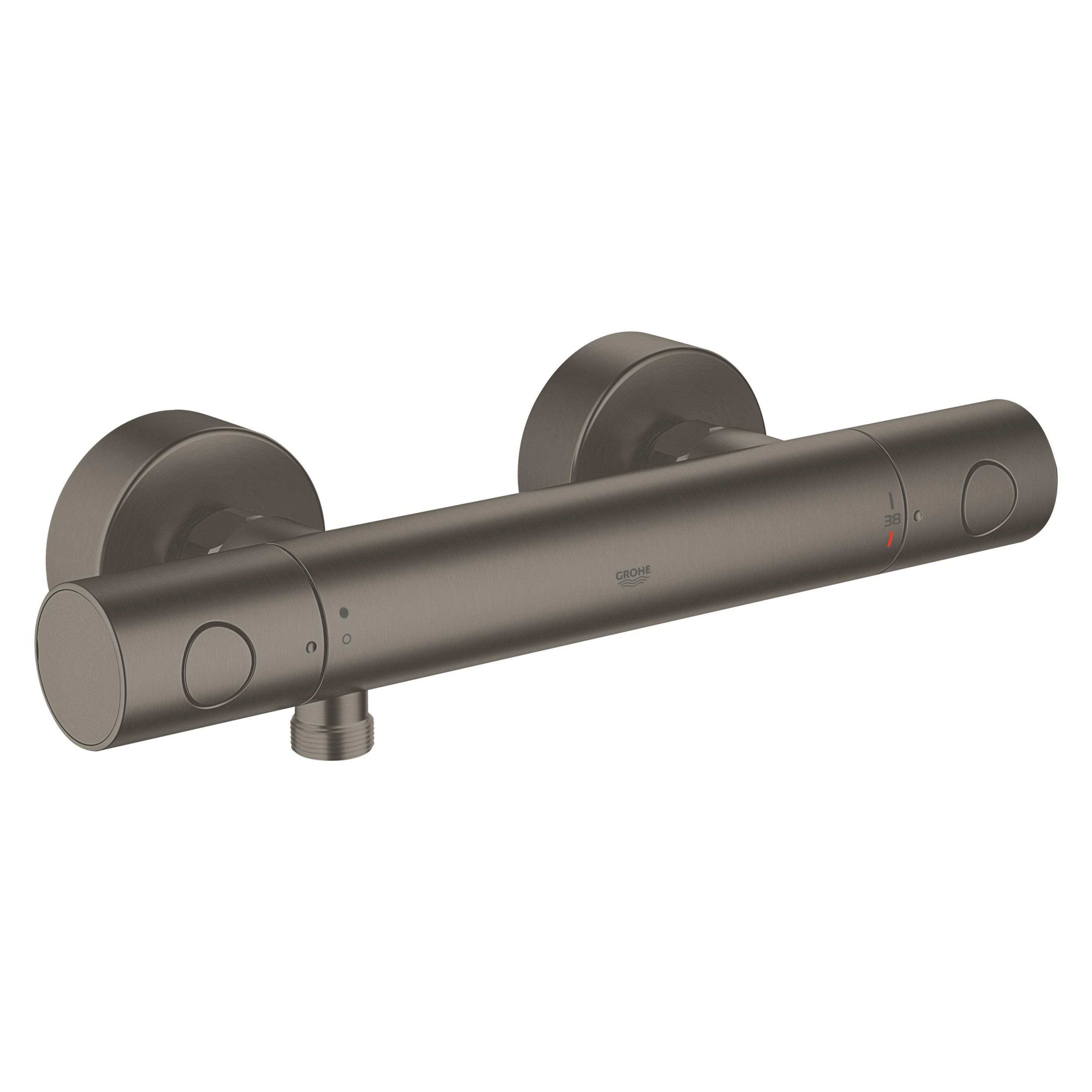 Grohe Grohtherm 1000 Cosmopolitan M zuhanycsaptelep fal z termosztáttal Brushed Hard Graphite 34065AL2