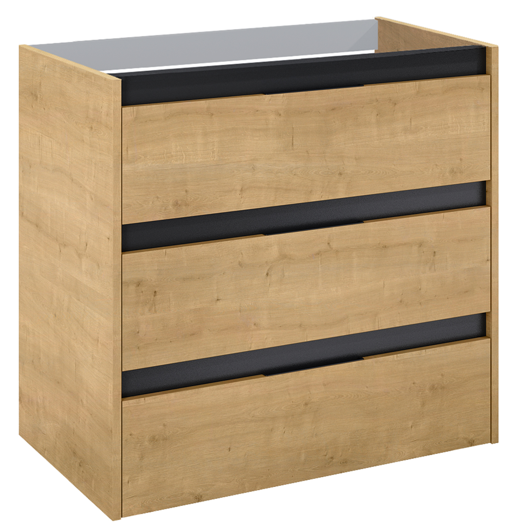 Roca Alpine szekrény 78.5x45.2x74 cm mosdókagyló alá akasztható tölgy A857868464