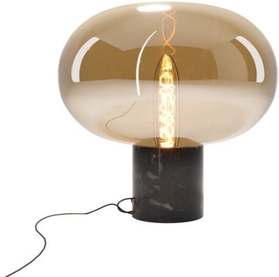 MaxLight Moonstone asztali lámpa 1x7 W fekete-borostyán T0058