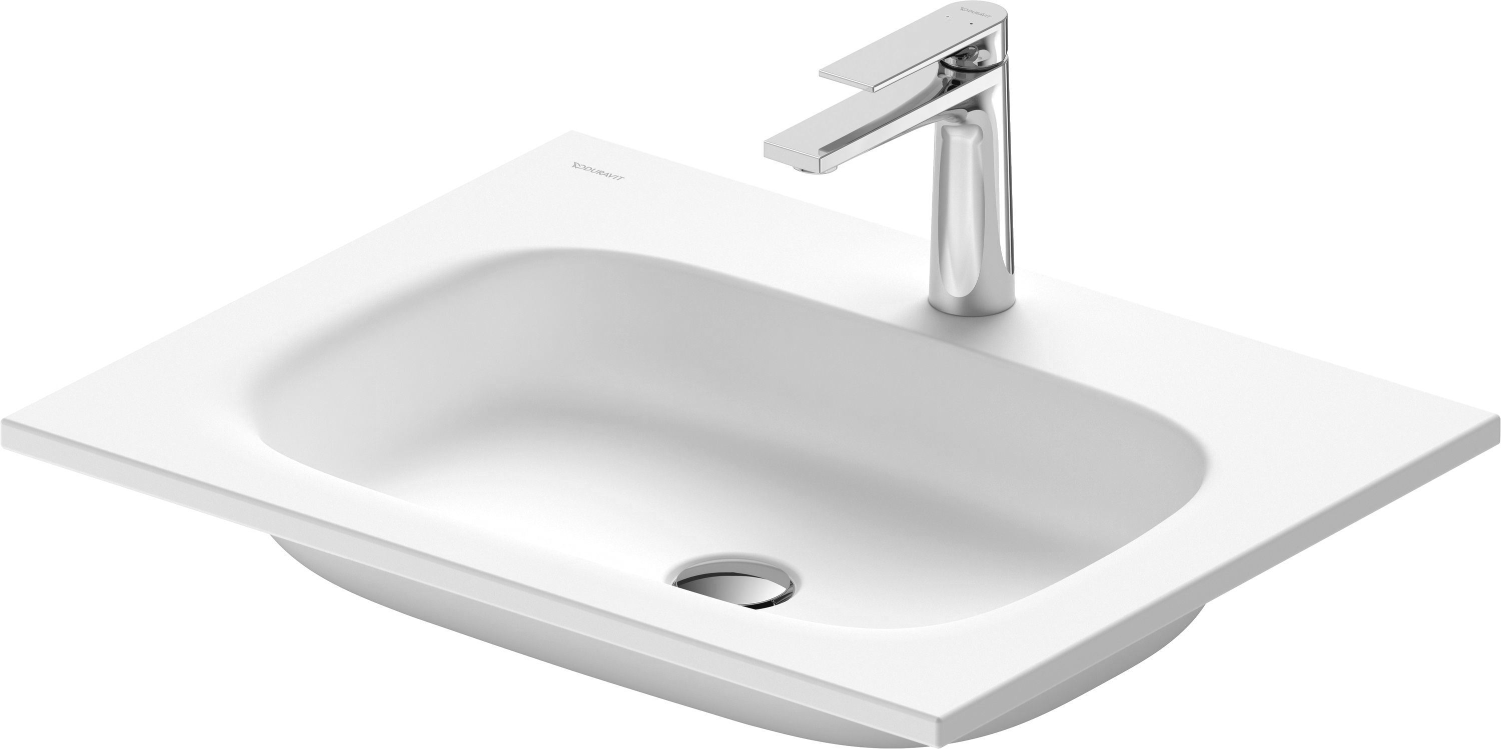 Duravit Sivida mosdótál 62x48.5 cm négyszögletes beépíthető fehér 2650003200