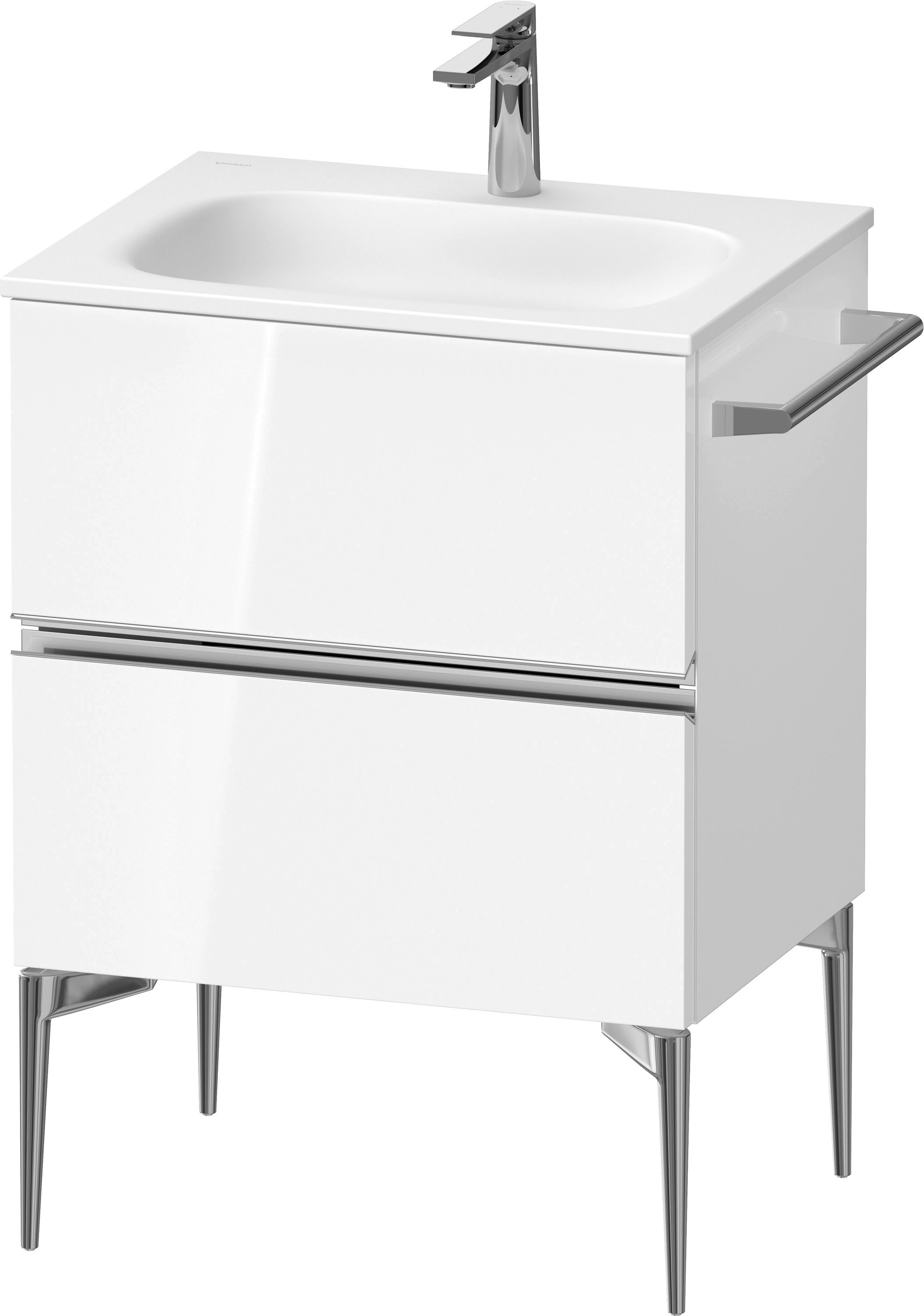 Duravit Sivida szekrény 61x47.7x59.2 cm mosdókagyló alá akasztható fehér-króm SV4650010220000