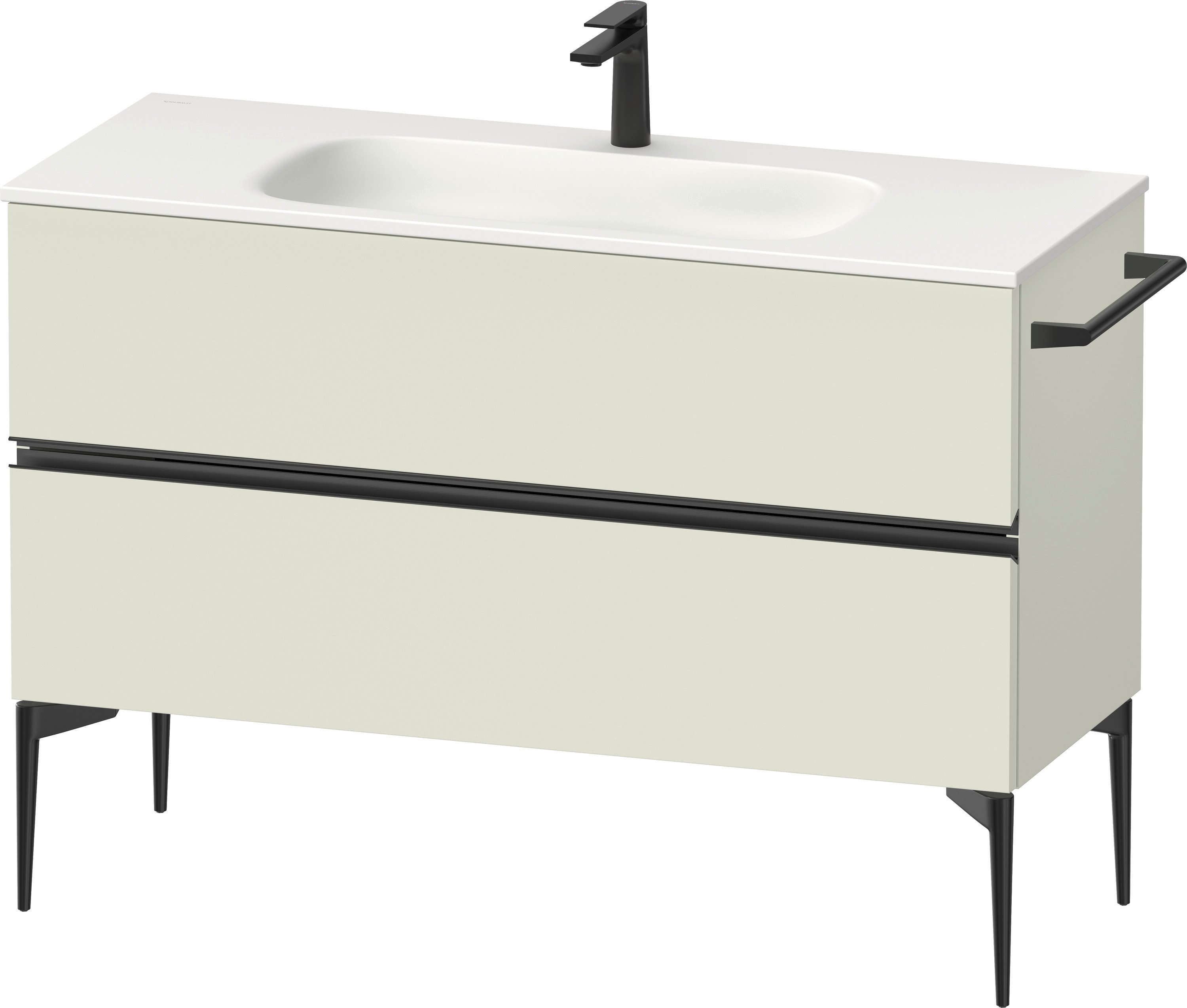 Duravit Sivida szekrény 121x47.7x59.2 cm mosdókagyló alá akasztható fekete-zöld SV46530BDHH0000