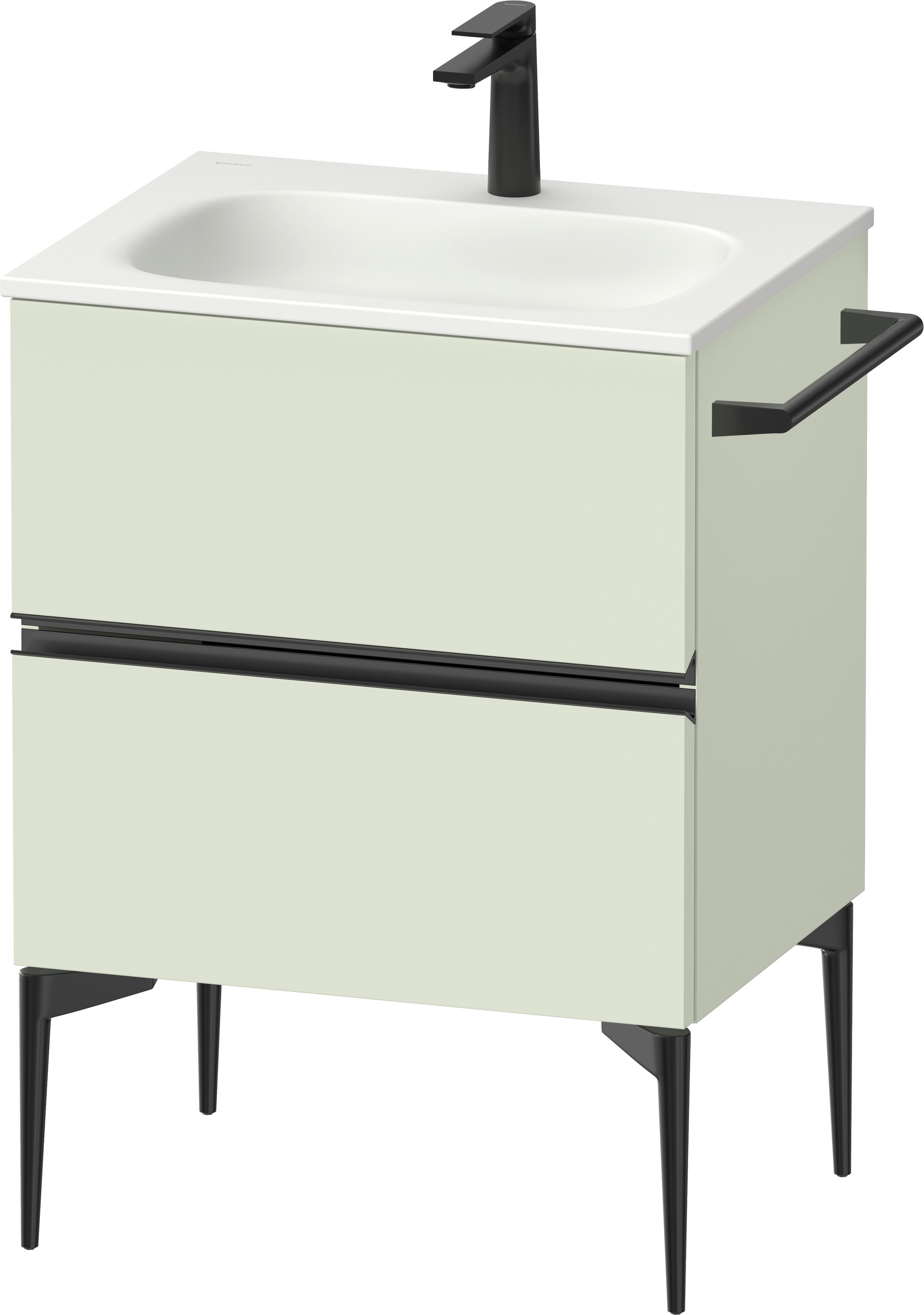 Duravit Sivida szekrény 61x47.7x59.2 cm mosdókagyló alá akasztható fekete-zöld SV46500BDHH0000