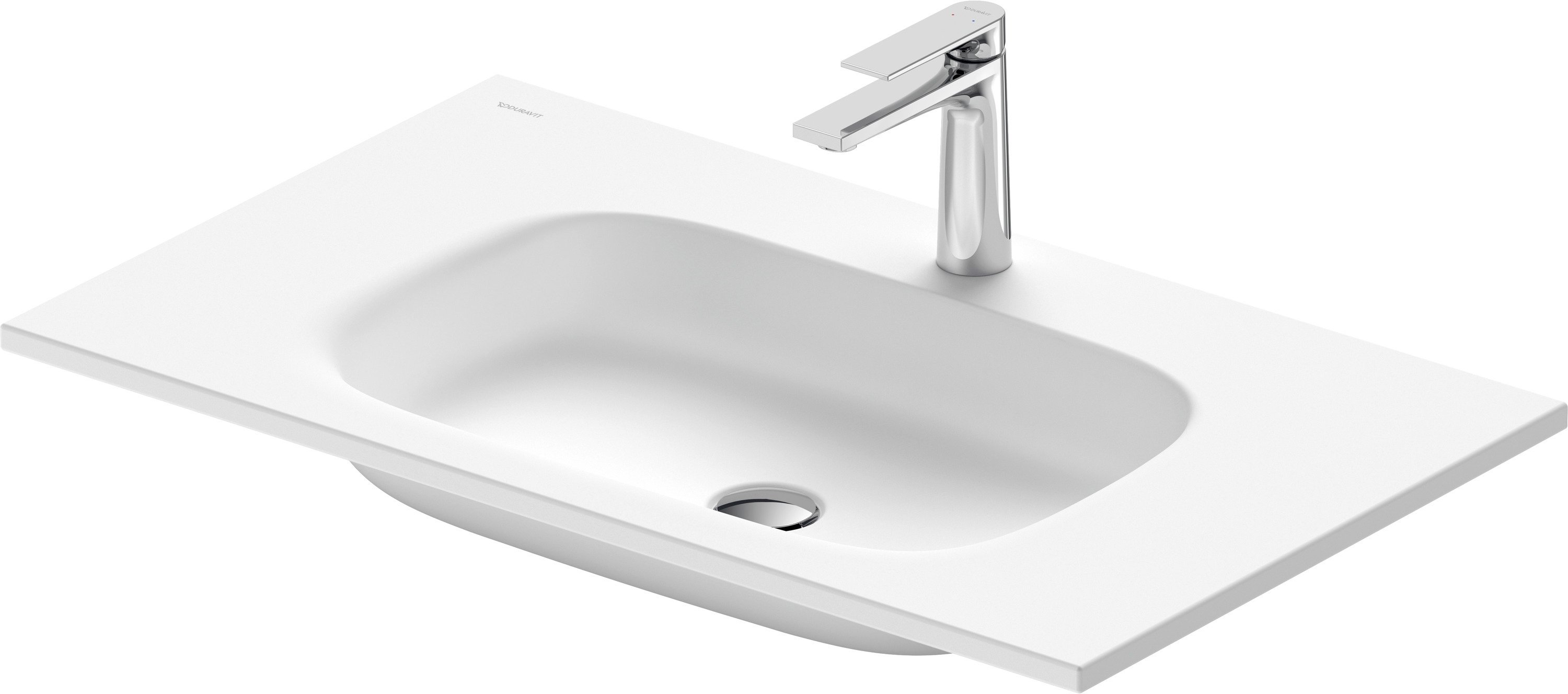 Duravit Sivida mosdótál 82x48.5 cm négyszögletes beépíthető fehér 2650013200