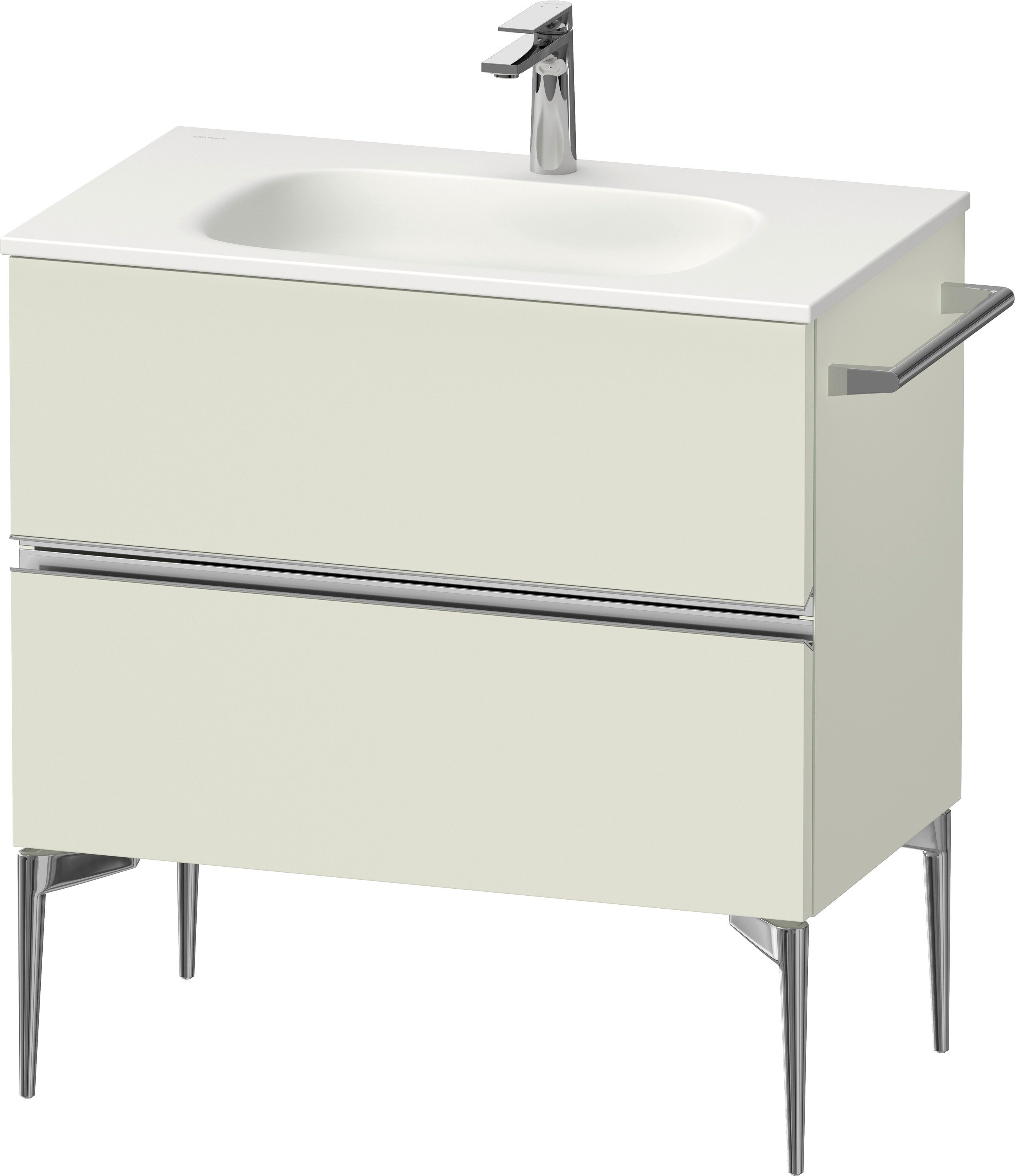 Duravit Sivida szekrény 81x47.7x59.2 cm mosdókagyló alá akasztható zöld-króm SV4651010HH0000