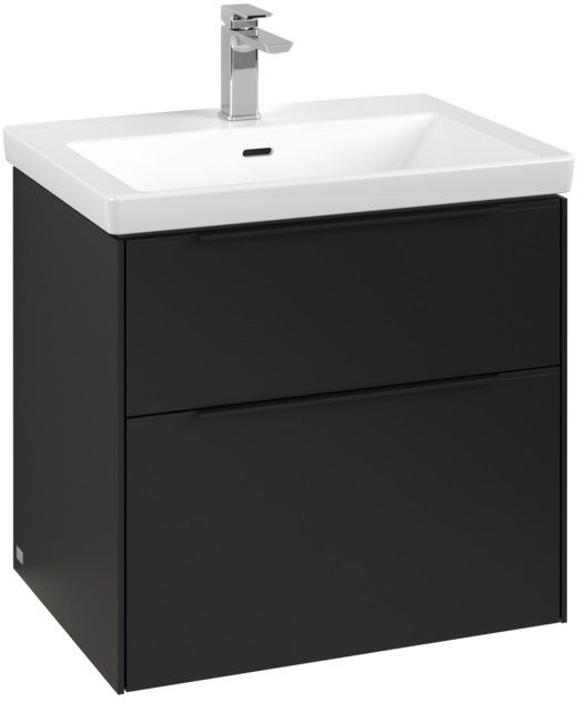 Villeroy & Boch Subway 3.0 szekrény 62.2x47.8x57.6 cm mosdókagyló alá akasztható fekete C576L1VL