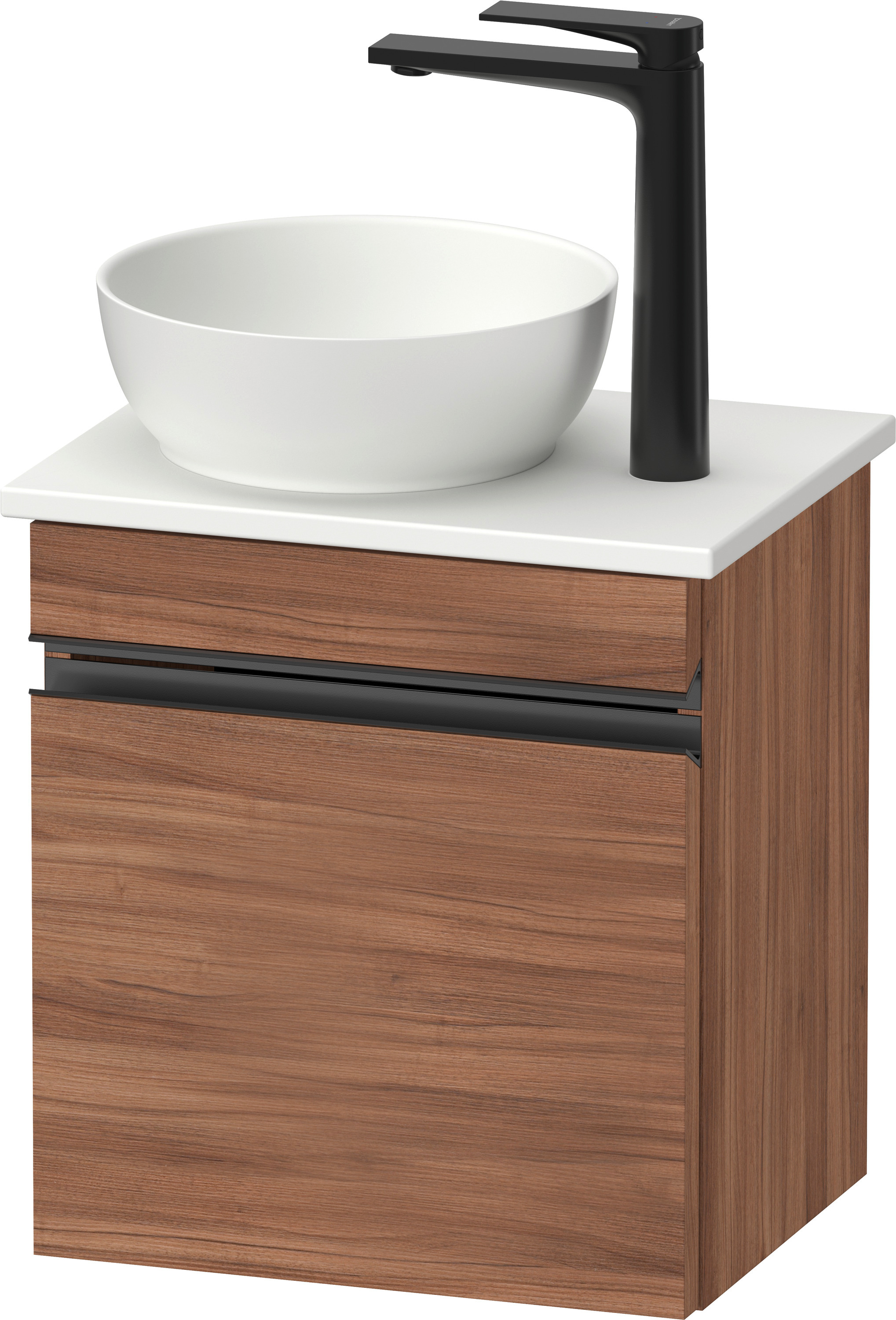 Duravit Sivida szekrény 40x32.5x44 cm mosdókagyló alá akasztható fekete-dió SV4656LBD790000