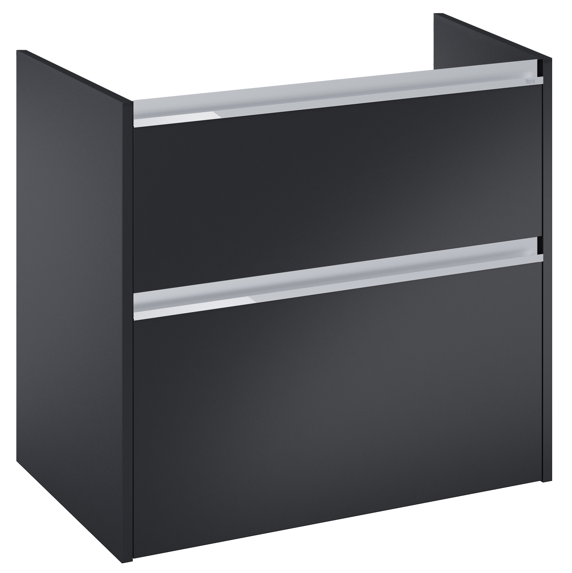 Roca Gap Pro szekrény 68.5x37.6x63.5 cm mosdókagyló alá akasztható fekete A857909532