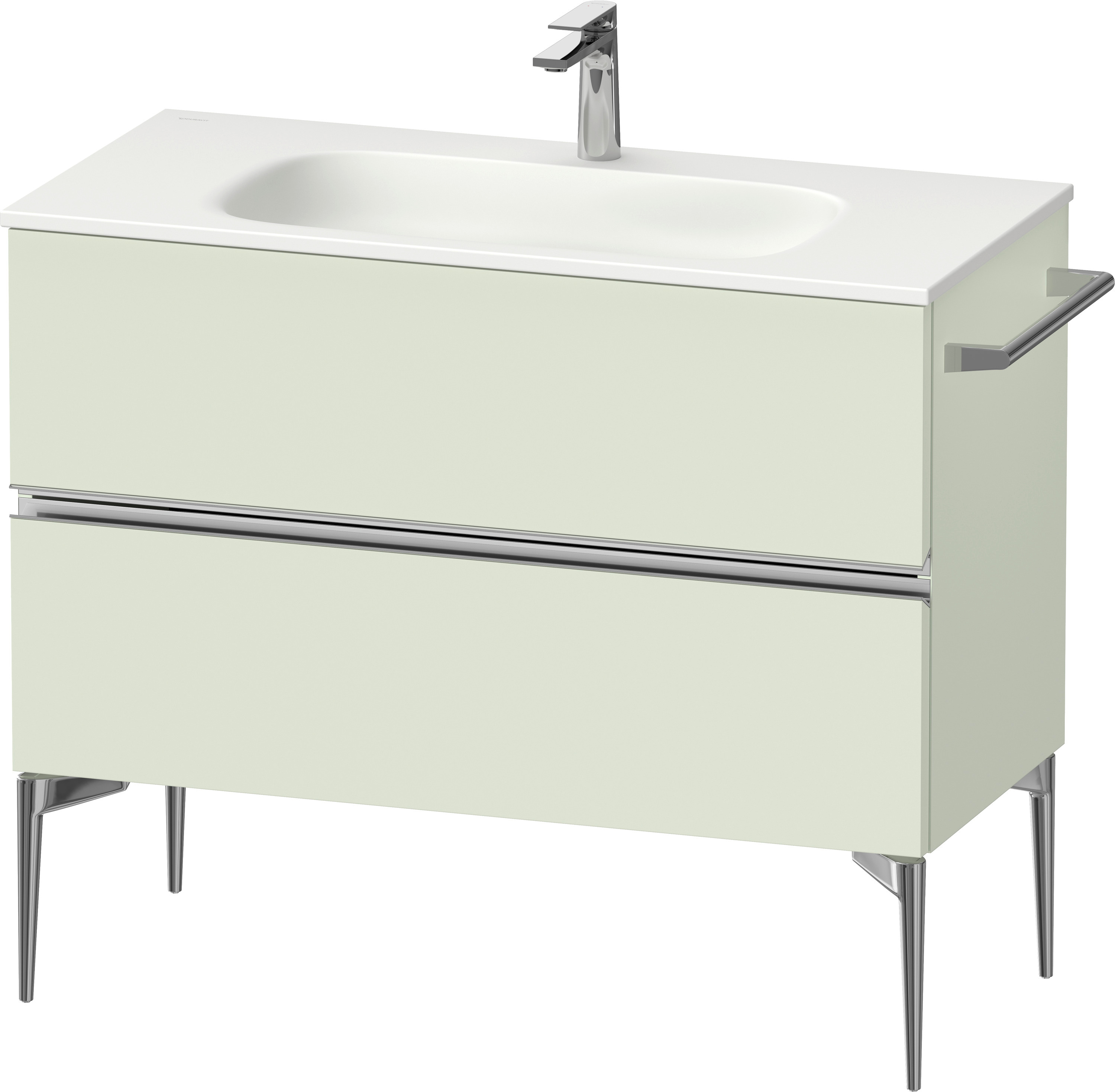 Duravit Sivida szekrény 101x47.7x59.2 cm mosdókagyló alá akasztható zöld-króm SV4652010HH0000