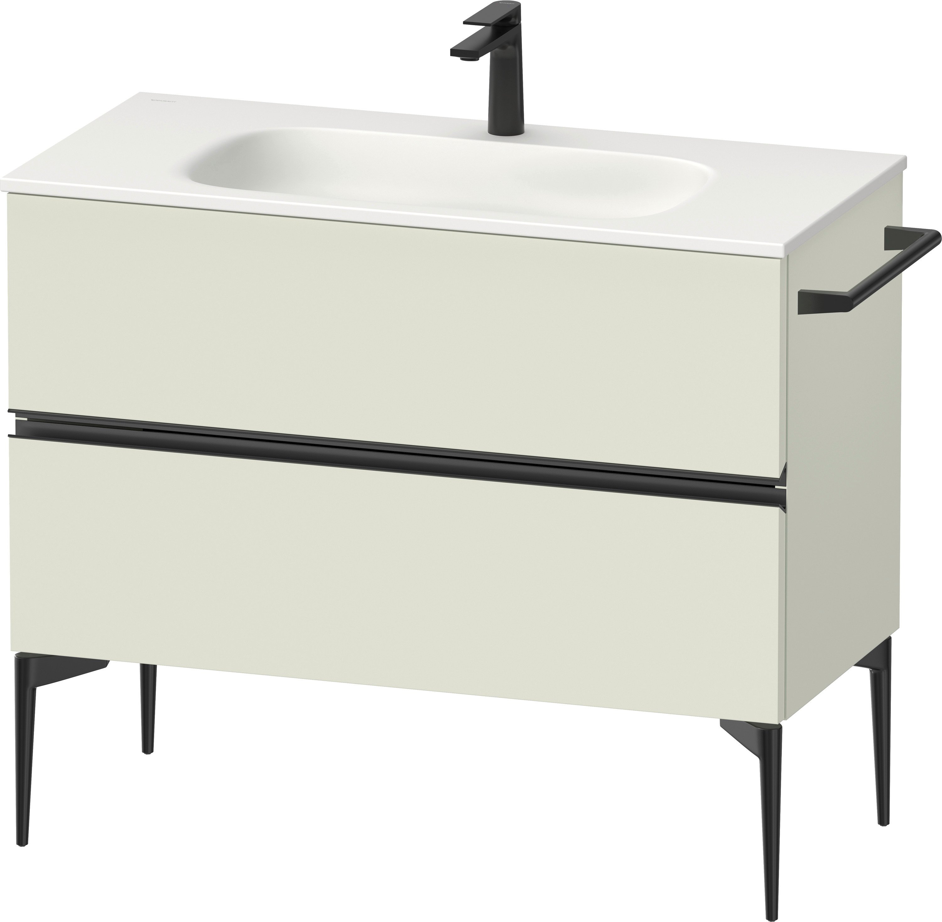 Duravit Sivida szekrény 101x47.7x59.2 cm mosdókagyló alá akasztható fekete-zöld SV46520BDHH0000