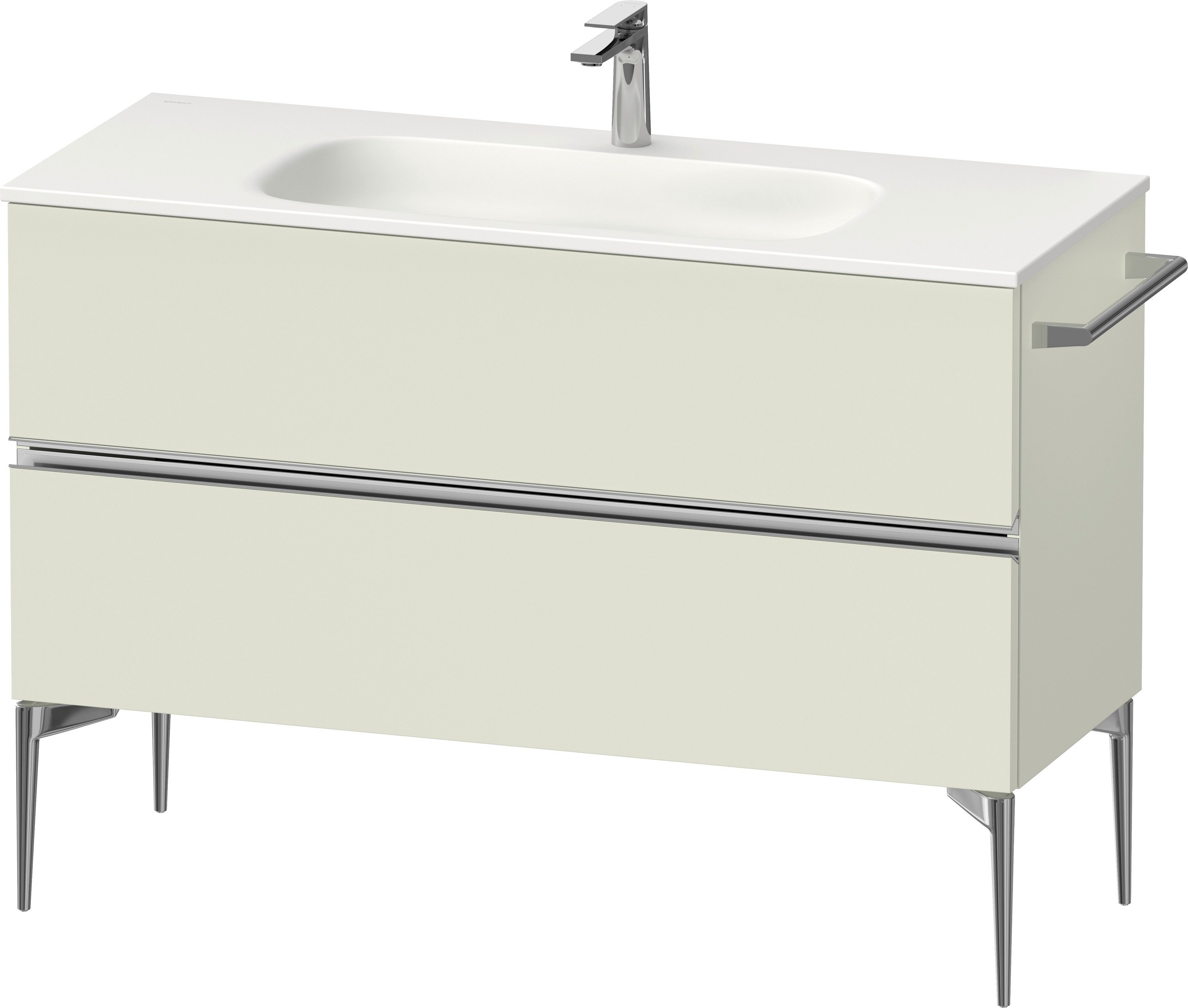 Duravit Sivida szekrény 121x47.7x59.2 cm mosdókagyló alá akasztható zöld-króm SV4653010HH0000