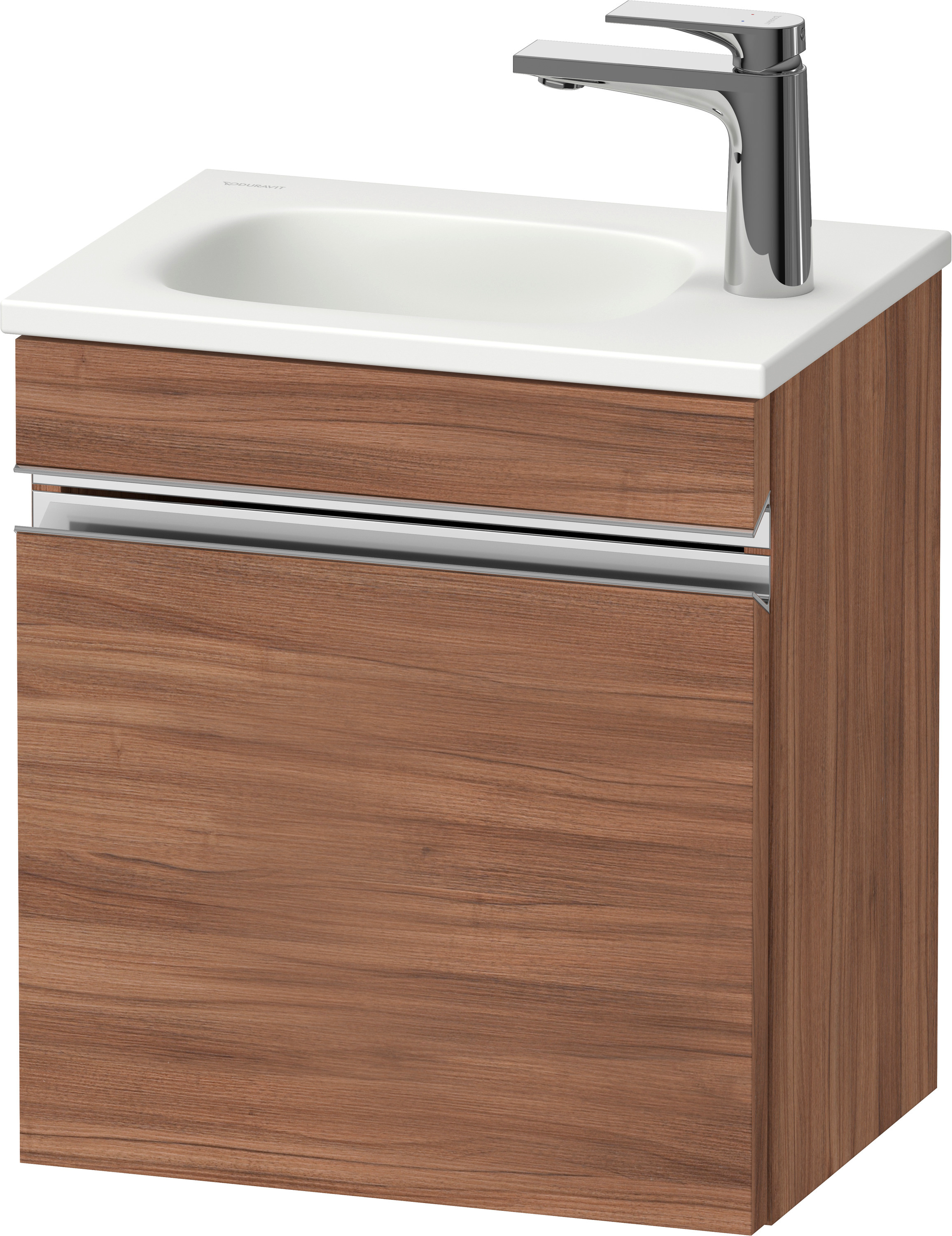 Duravit Sivida szekrény 40x29.5x44 cm mosdókagyló alá akasztható dió-króm SV4649L10790000