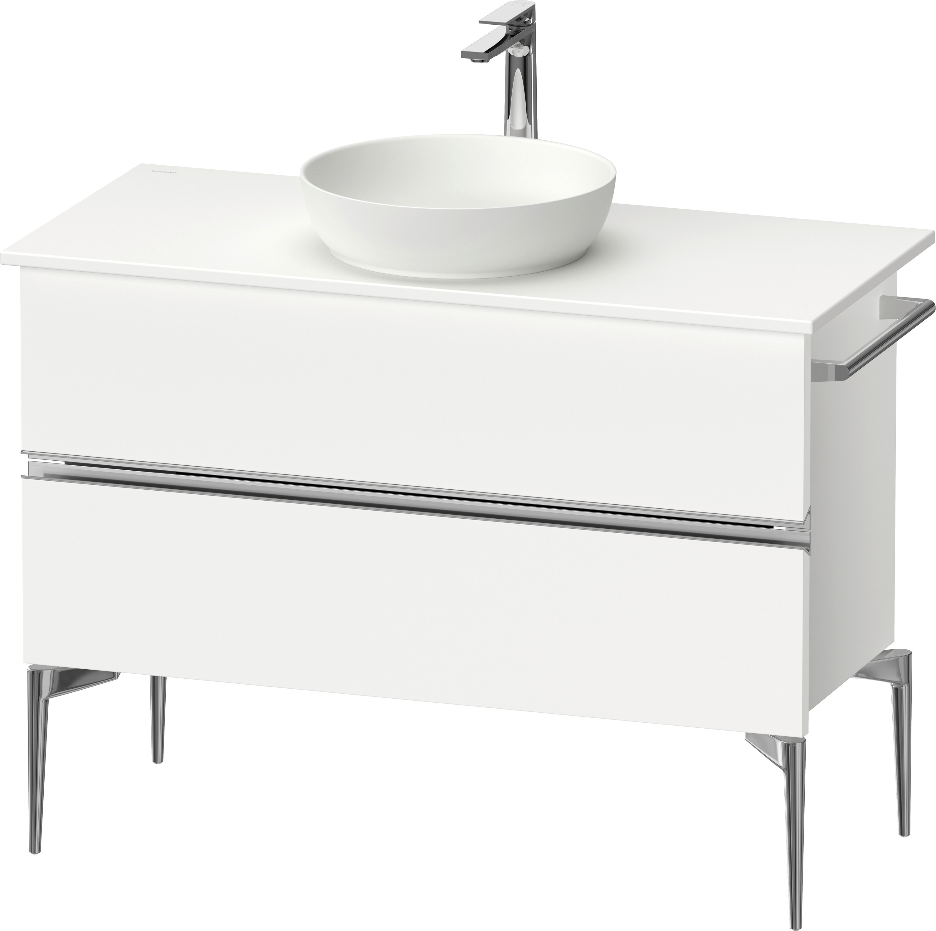 Duravit Sivida szekrény 104.5x47.5x54.8 cm mosdókagyló alá akasztható fehér-króm SV4659010180000