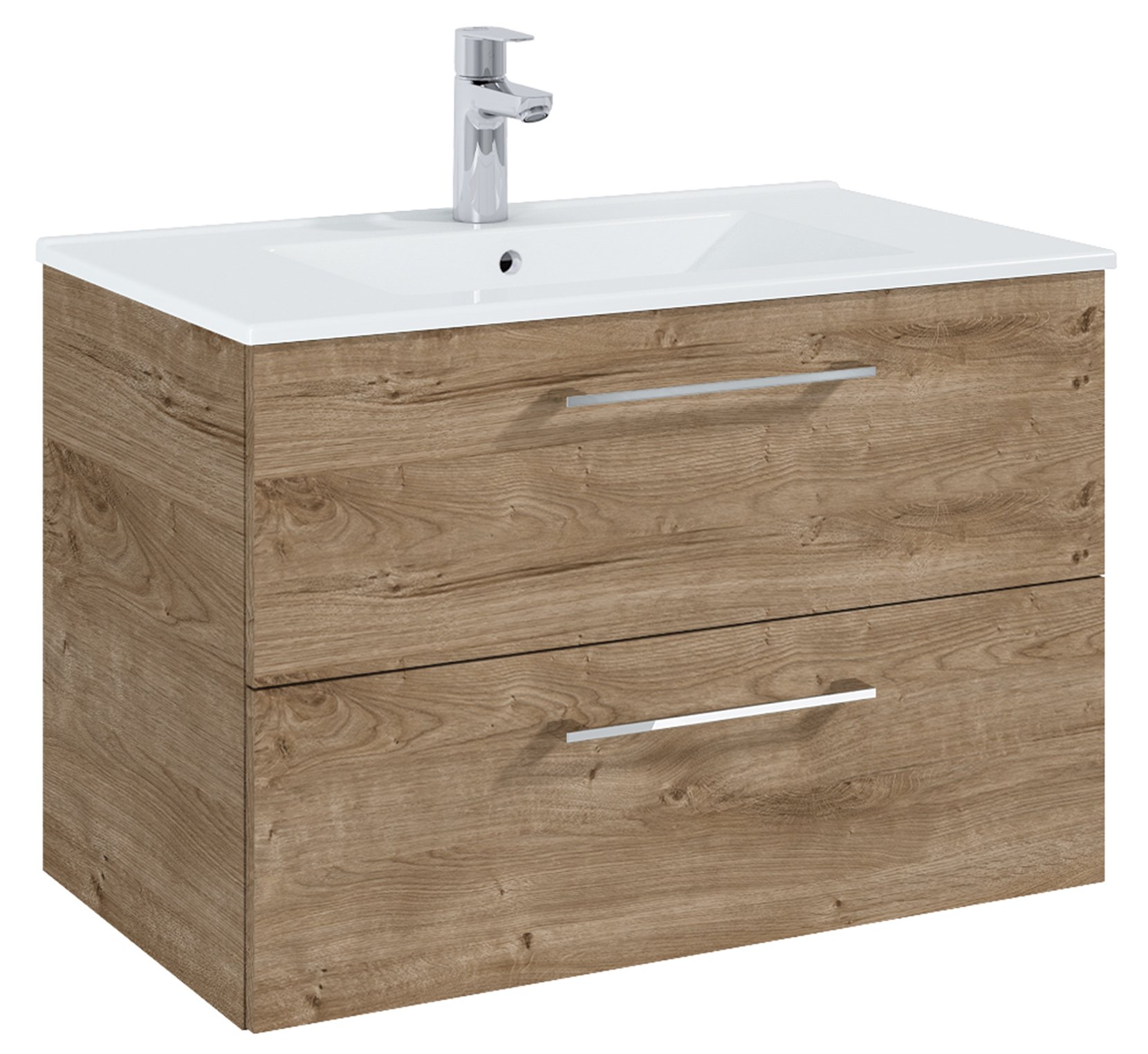 Roca Roma szekrény 80x45.6x53 cm mosdókagyló alá akasztható tölgy A857950808